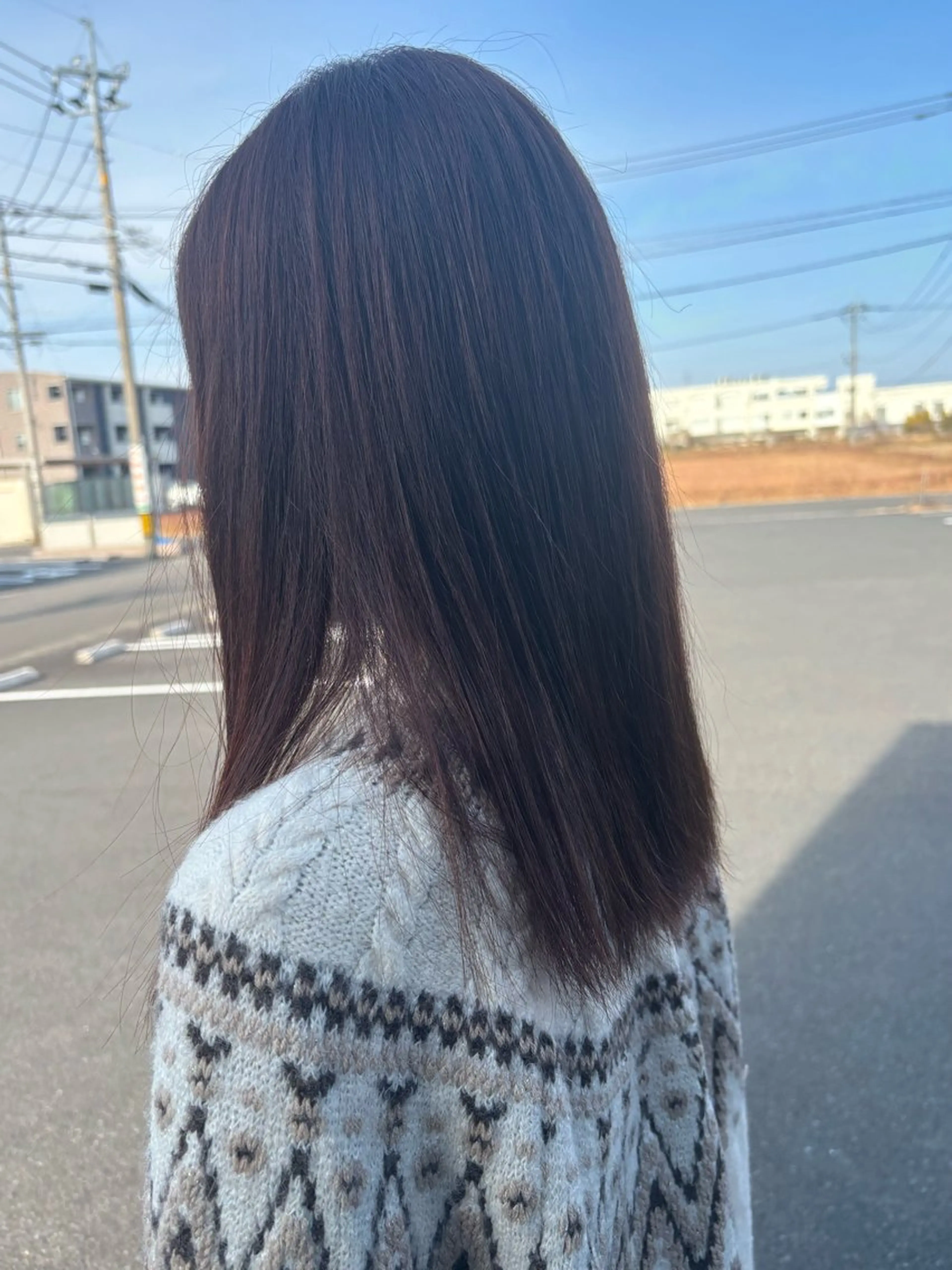 セミロング カラー 山崎 美羽のヘアスタイル