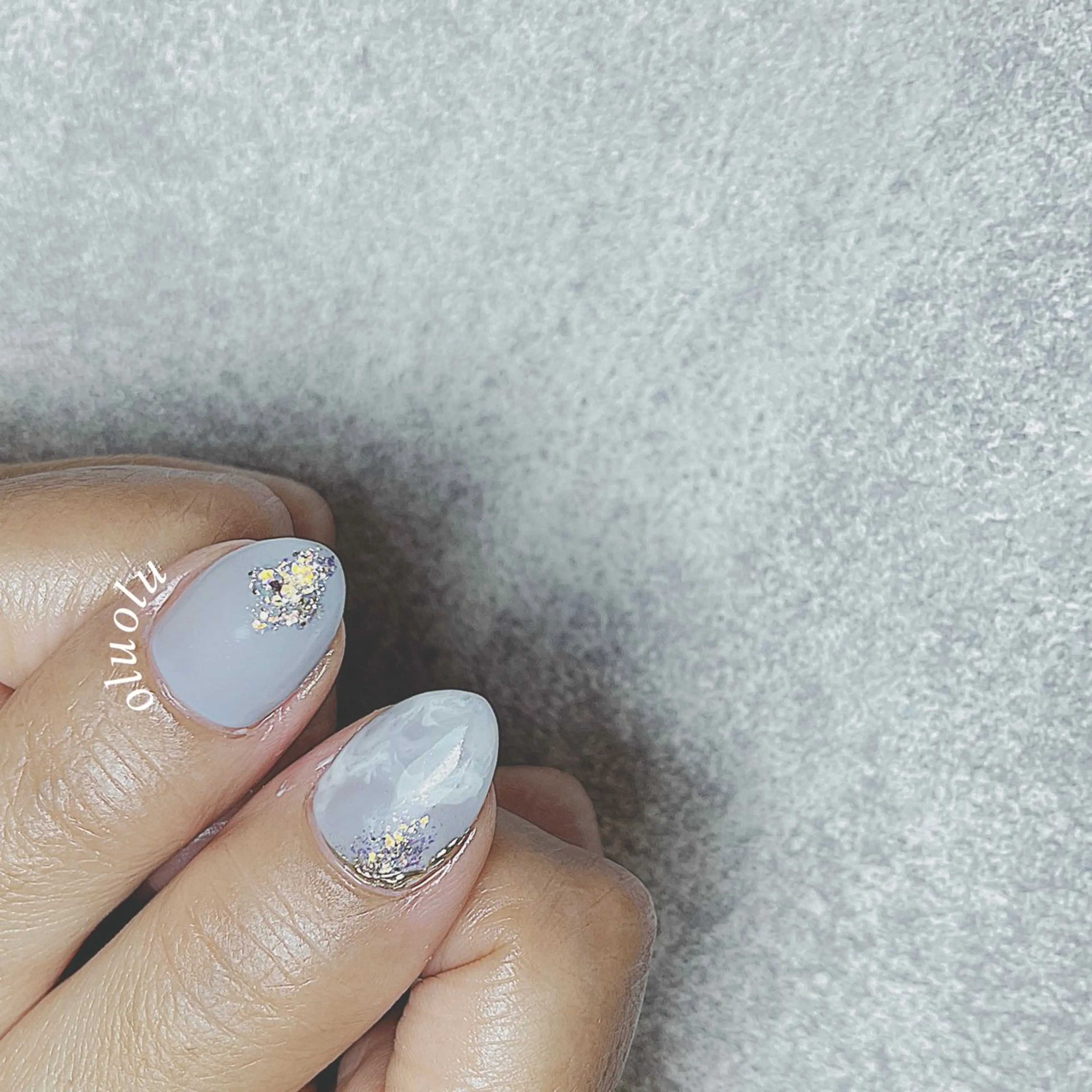 ネイル アートネイル オーロラネイル フットネイル 大理石ネイル(マーブル) ミラーネイル ハンドネイル 大村 紬華のネイルデザイン