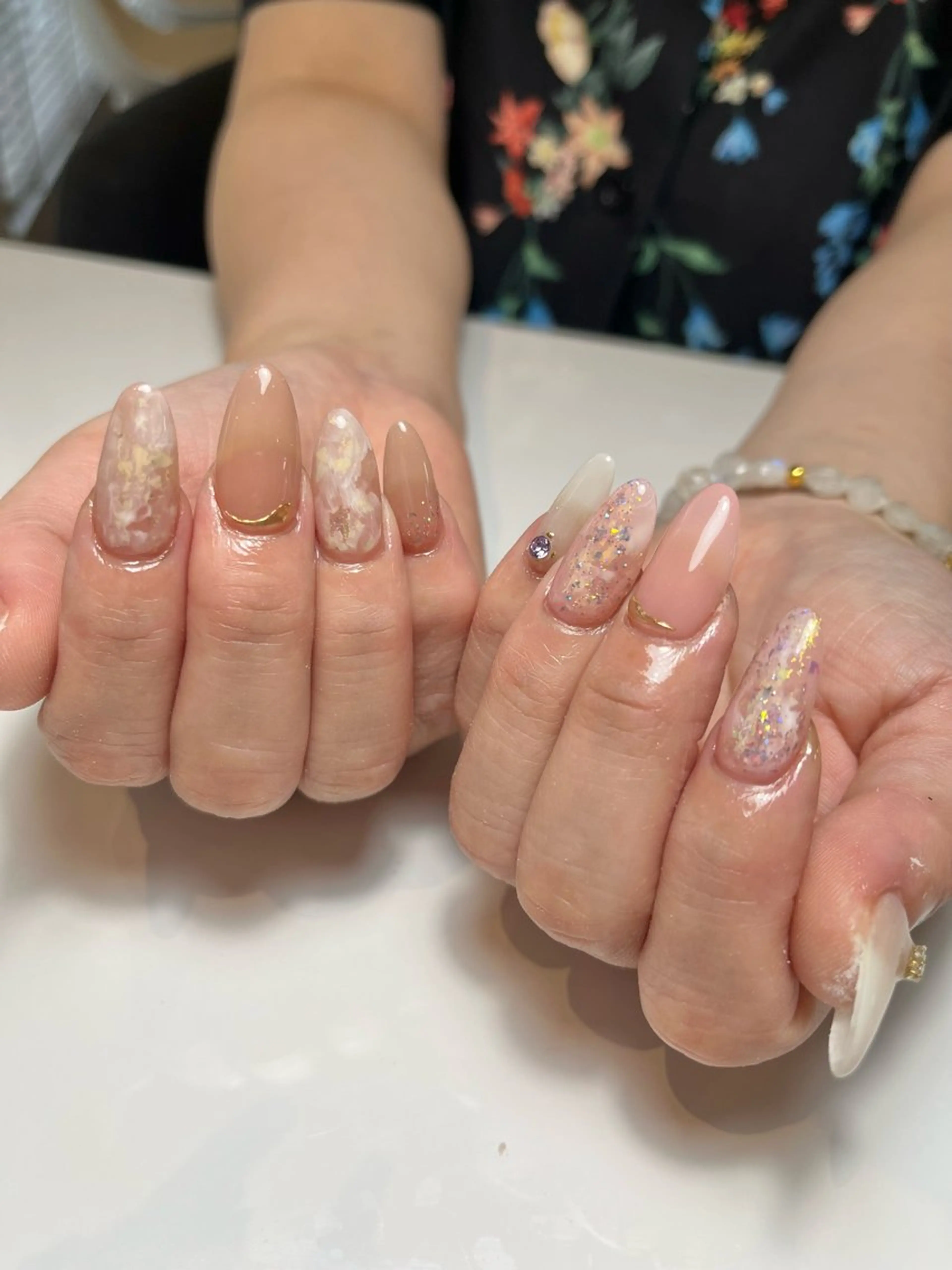 ネイル アートネイル 持ち込み ニュアンスネイル ハンドネイル ballie／小野原 なつみのネイルデザイン