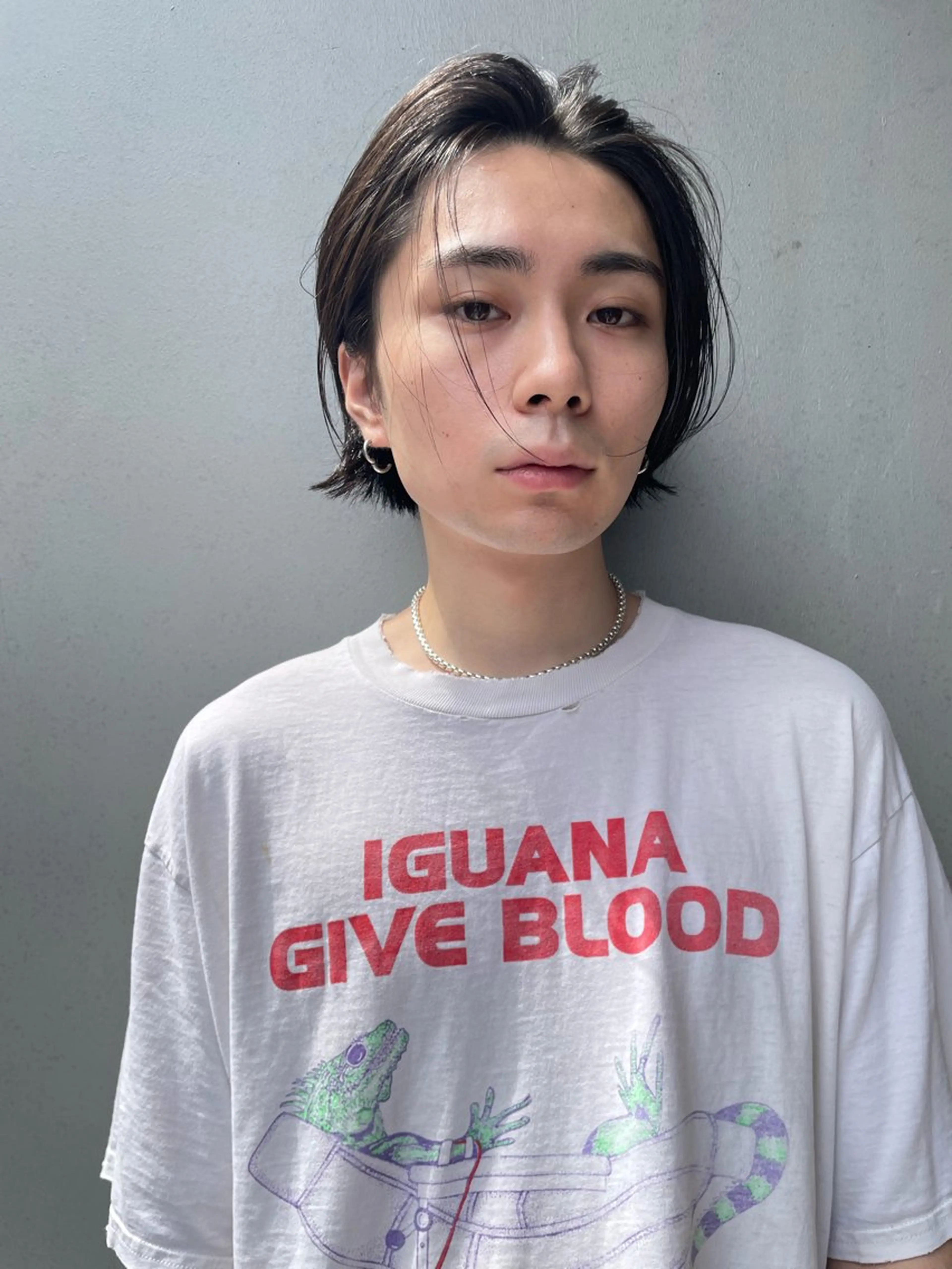 ミディアム カラー パーマ メンズ ショートボブ ミディアムパーマ メンズブリーチ メンズハイライト メンズインナーカラー CEINE【セーヌ】 三軒茶屋のヘアスタイル