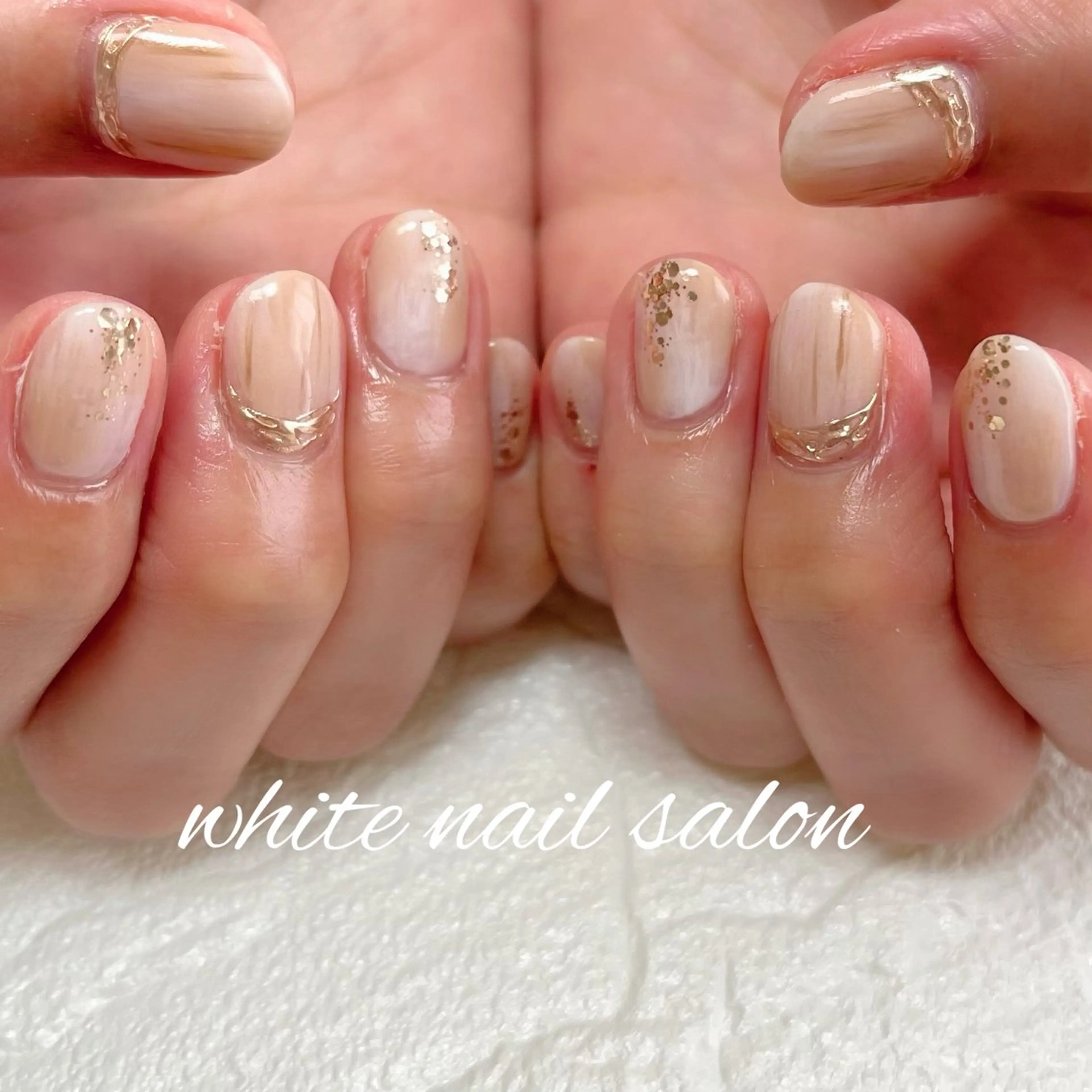 ネイル ラメ(グリッター) ハンドネイル white nail salonのネイルデザイン