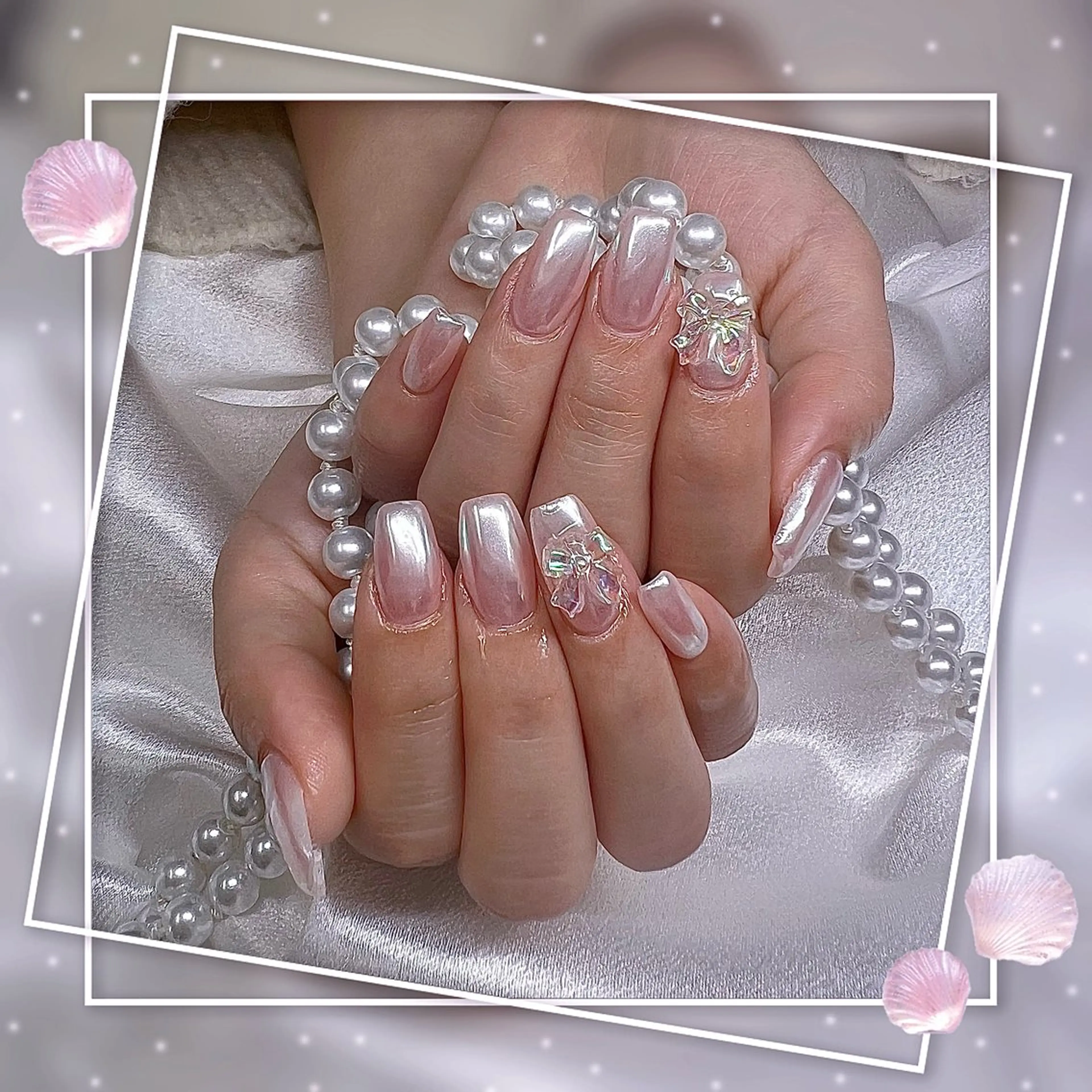 💕（ミニモ限定）💕キラキラオーロラネイル＋パーツ1個の写真