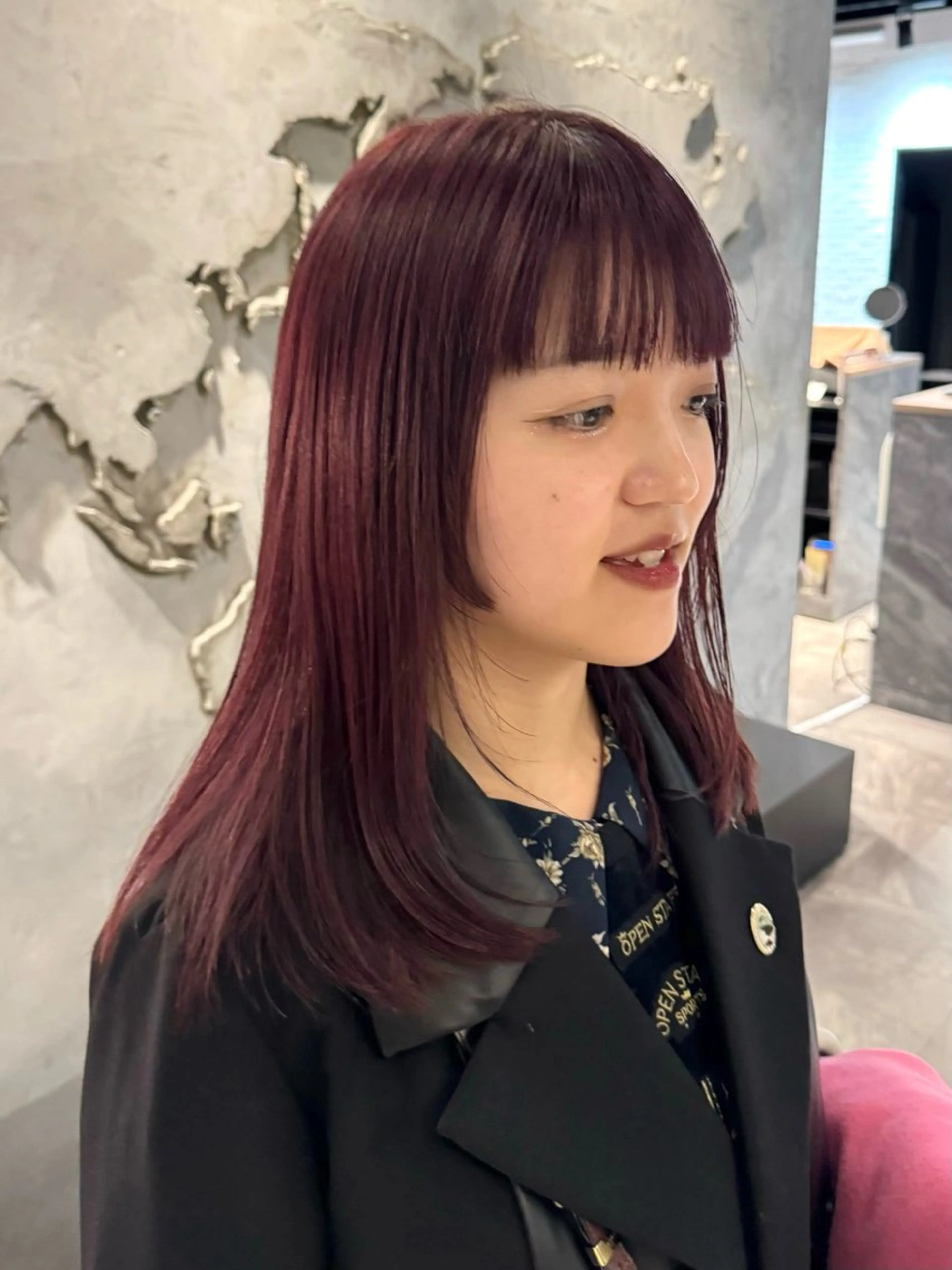 セミロング カラー ヘアアレンジ 顔周りカット×透明感 カラー💫AINAのヘアスタイル