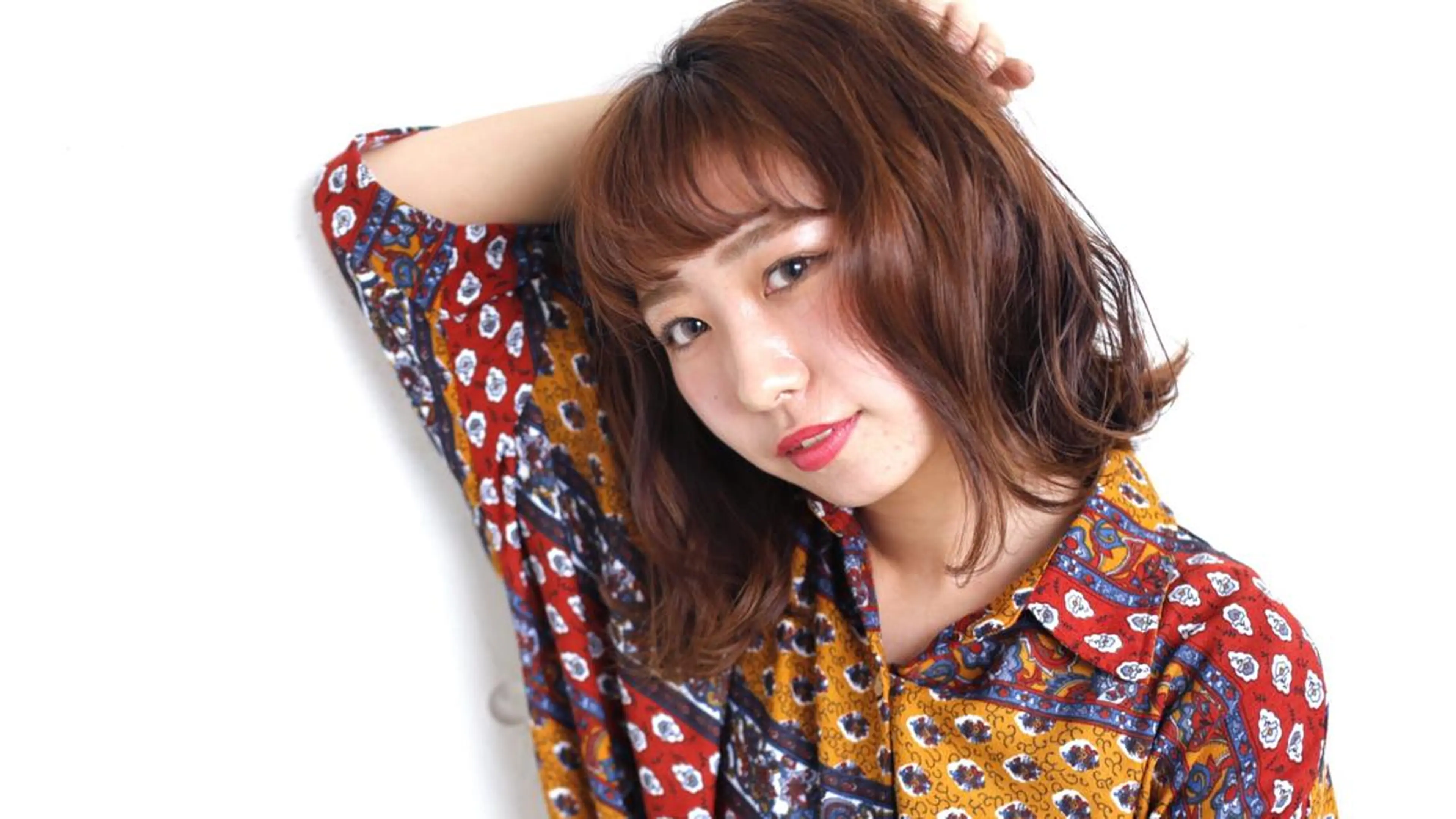 セミロング カラー パーマ ヘアアレンジ カット ヘアカラー トリートメント 髪質改善縮毛矯正 💎TOMOのヘアスタイル