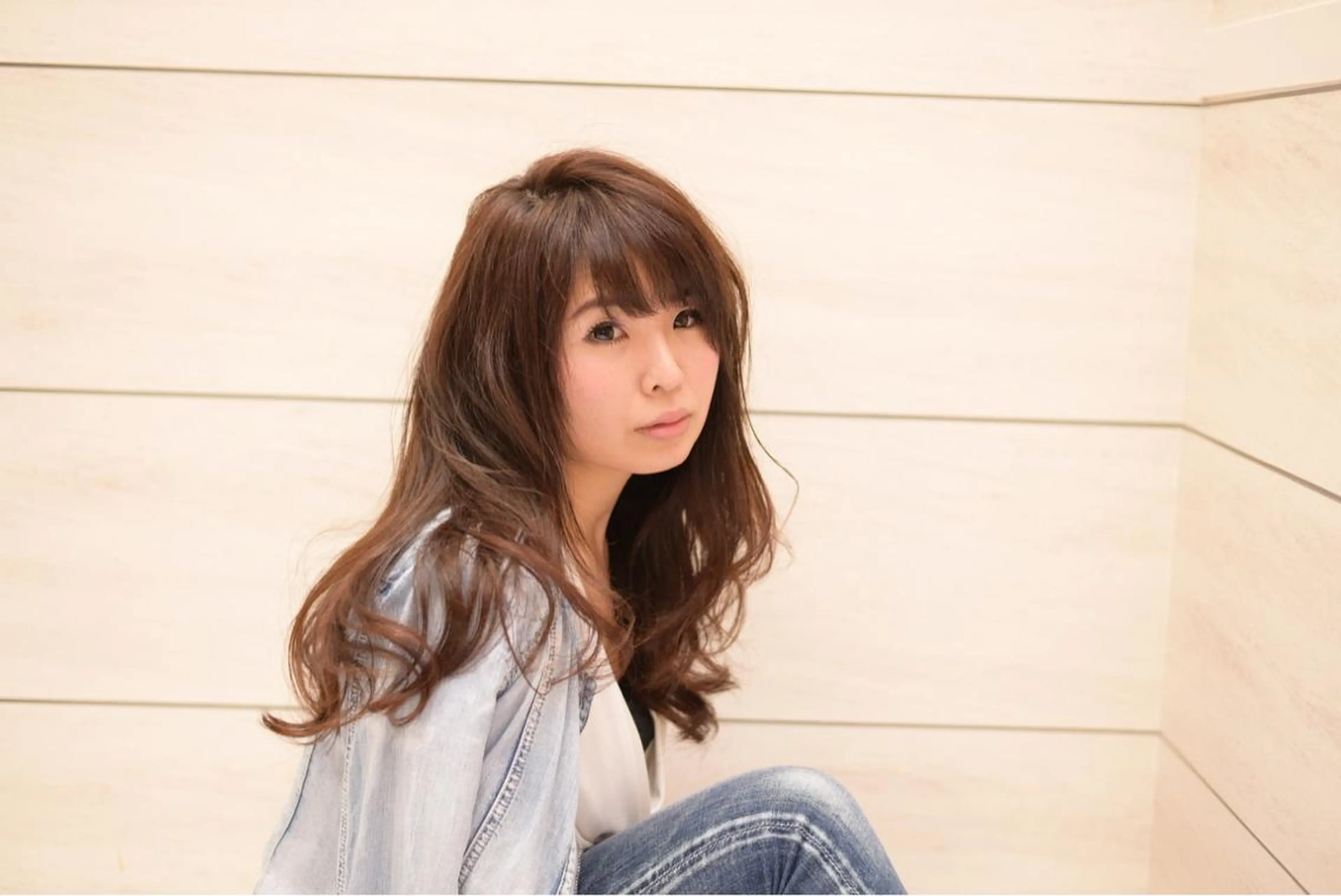 ロング カラー ヘアアレンジ ロング テラモト カズヨシのヘアスタイル