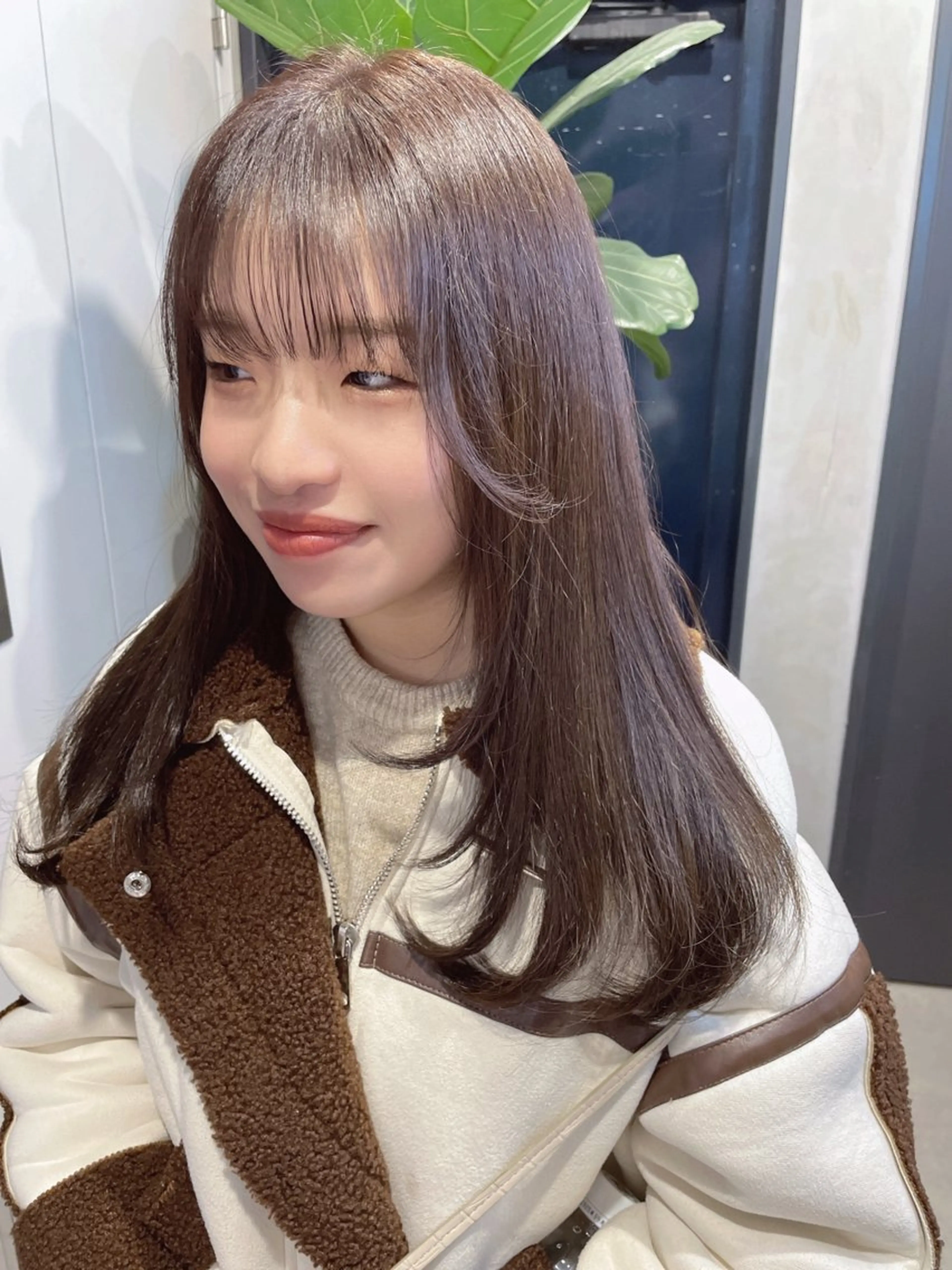 ロング レイヤーカット メンズ縮毛矯正 ブリーチカラー/まやのヘアスタイル