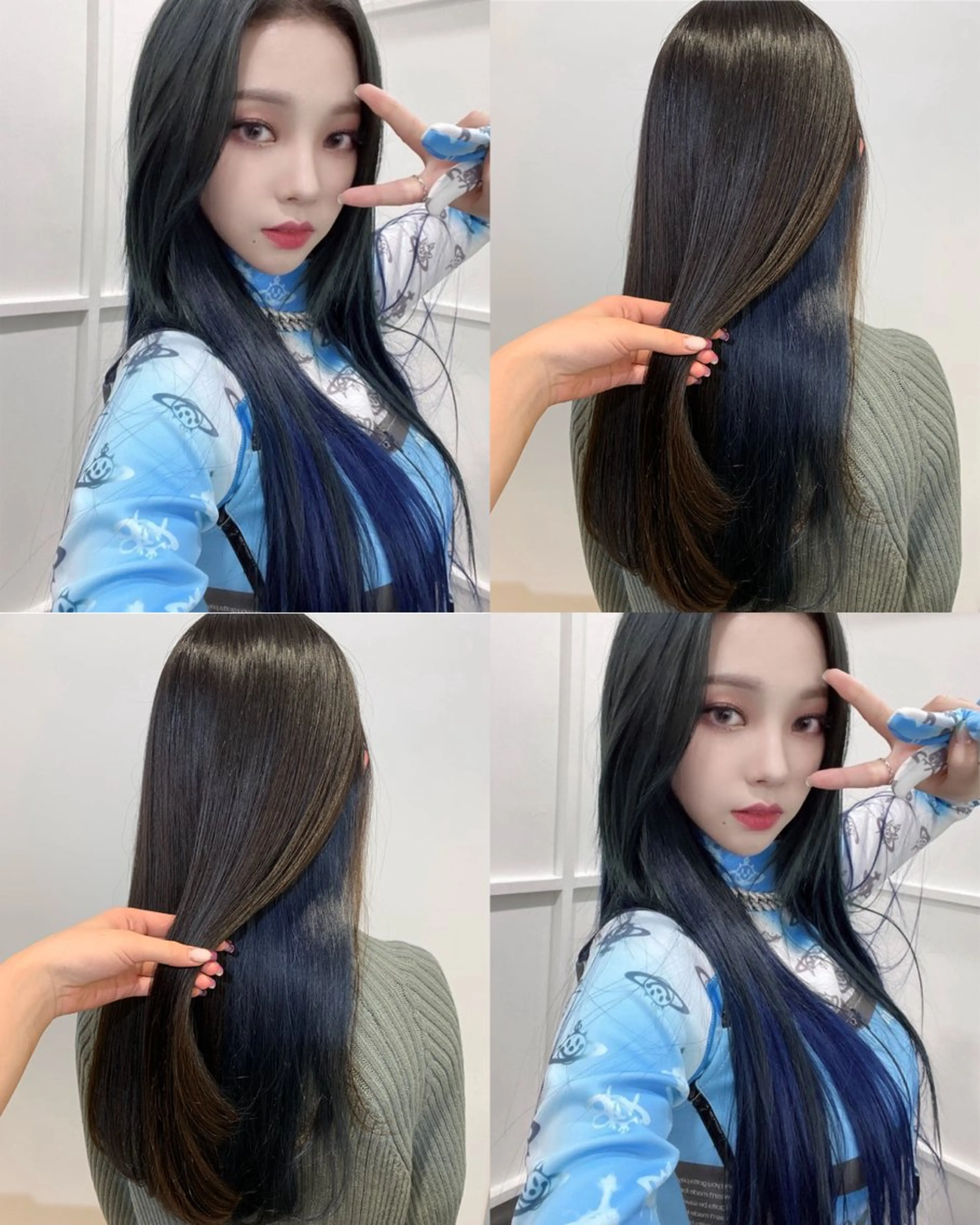 ロング カラー ヘアカラー 🍓韓国ヘア レイヤ ーカット🍓笠原 葵のヘアスタイル