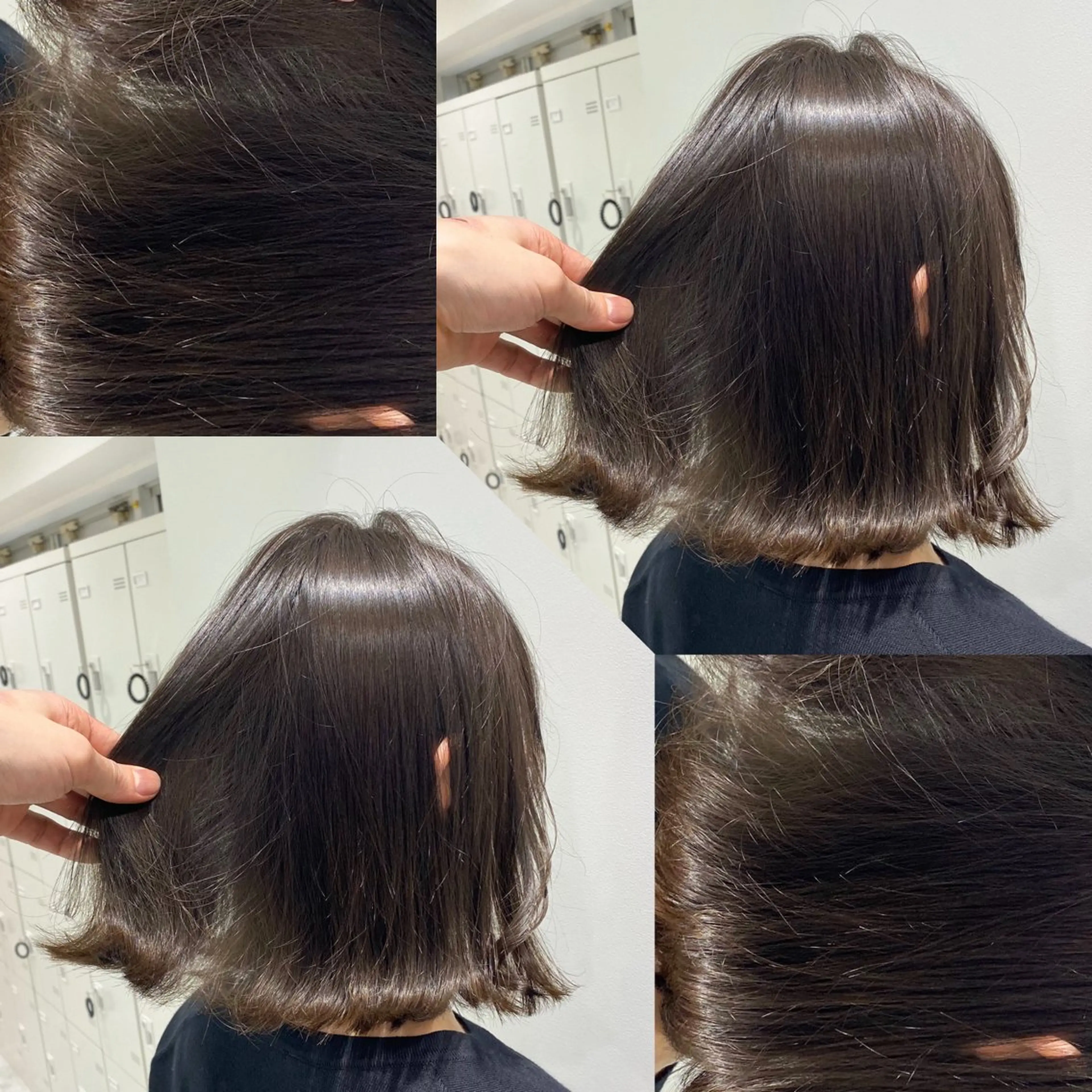 ミディアム カット ヘアカラー トリートメント ヘッドスパ ヘアセット 韓国風ベージュ🤎 赤みなし🌿横浜🤎のヘアスタイル