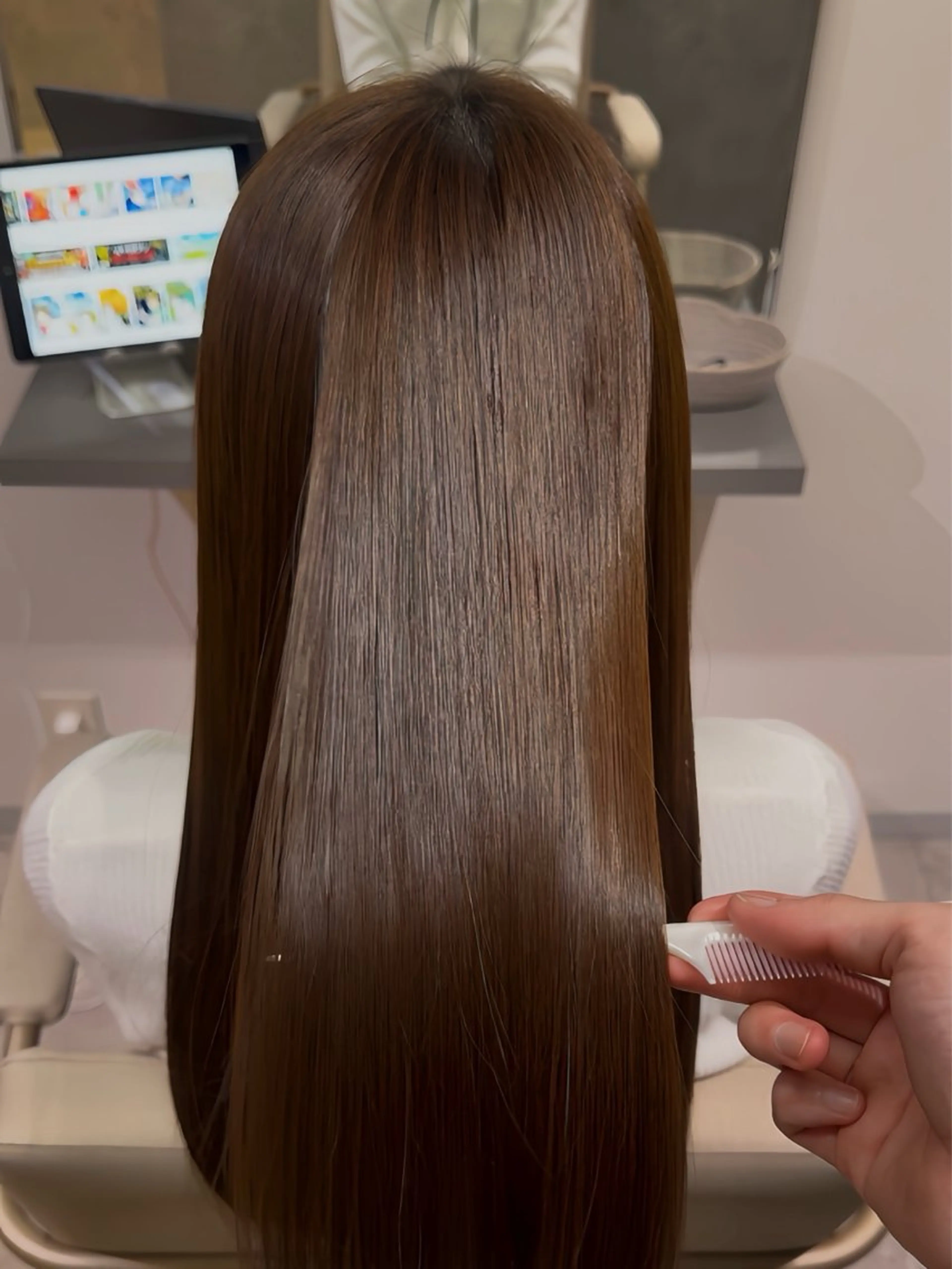 ロング カット 縮毛矯正 【個室でまったり♪】 arc.西梅田のヘアスタイル