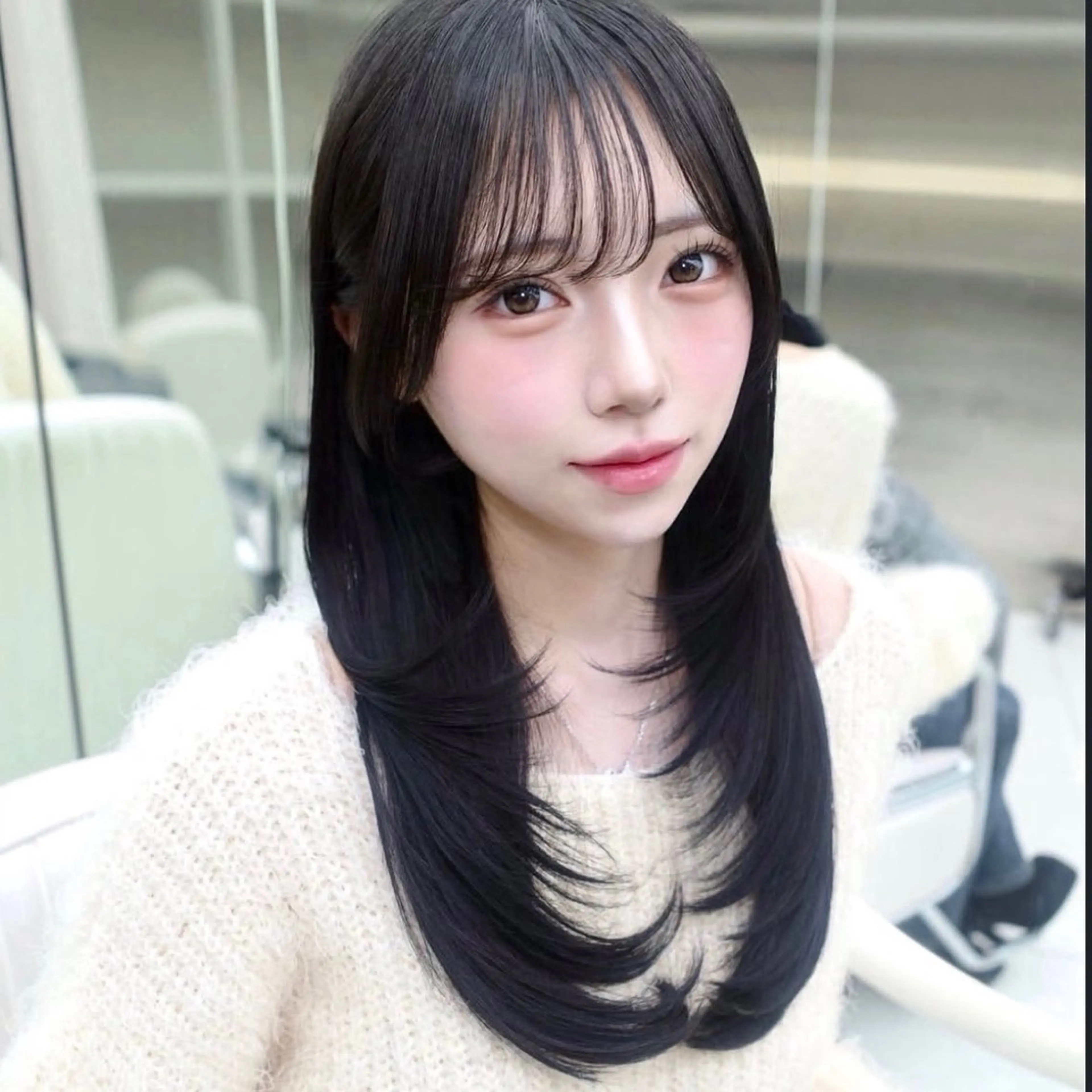 ロング くびれヘア 顔周りカット ハイレイヤー 韓国風ヘア レイヤーカット カット トリートメント 🫧Nao/ 大宮ハイレイヤー🫧のヘアスタイル