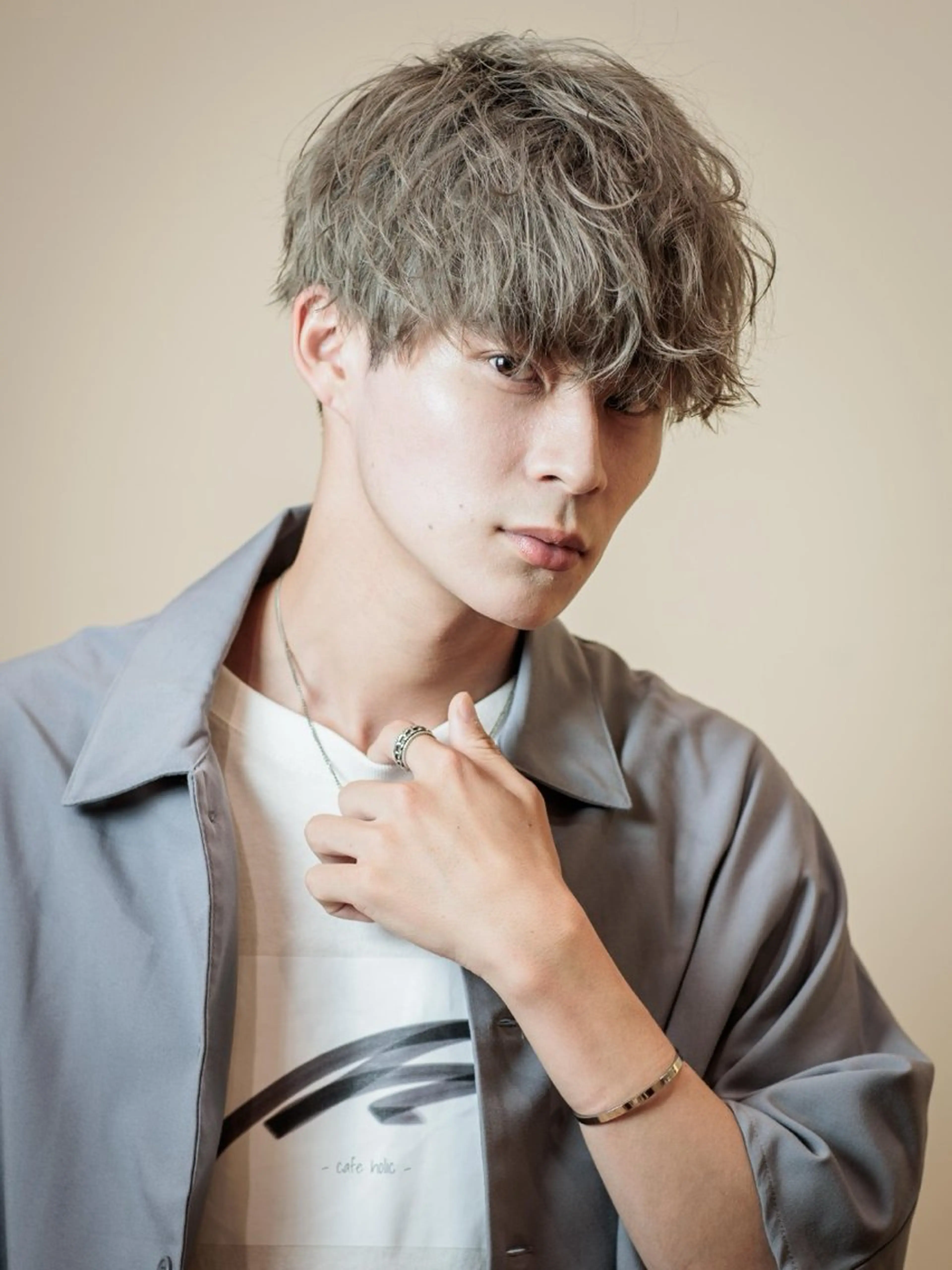 ショート カラー メンズ メンズパーマ/心斎橋 /四ツ橋駅/しょうまのヘアスタイル