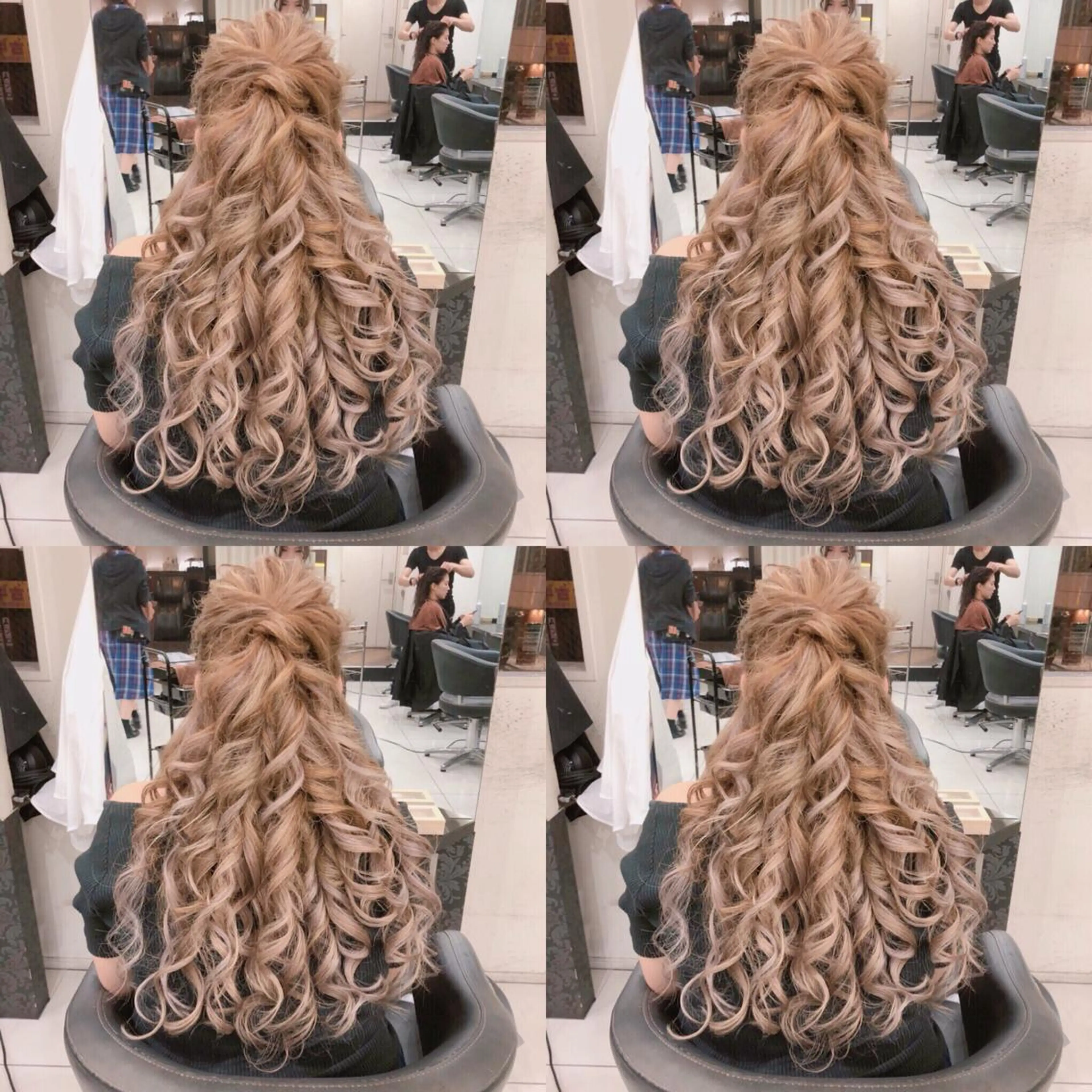 ロング ヘアアレンジ ハーフアップ ヘアセット 🌷MAYU 🌷のヘアスタイル