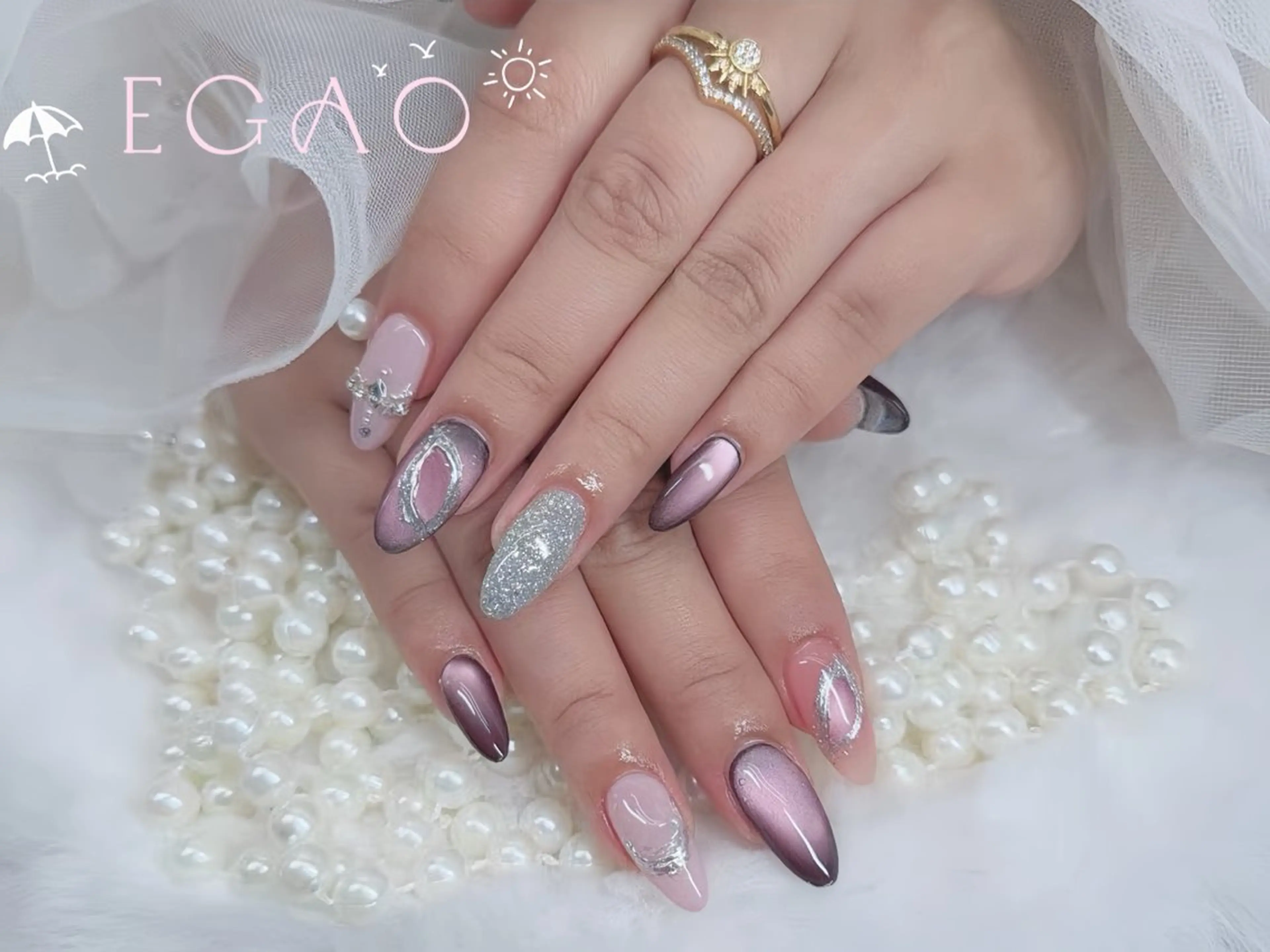 ネイル アートネイル フットネイル フレンチネイル ジェルネイル グラデーション ハンドネイル Egao Nail錦糸町店のネイルデザイン