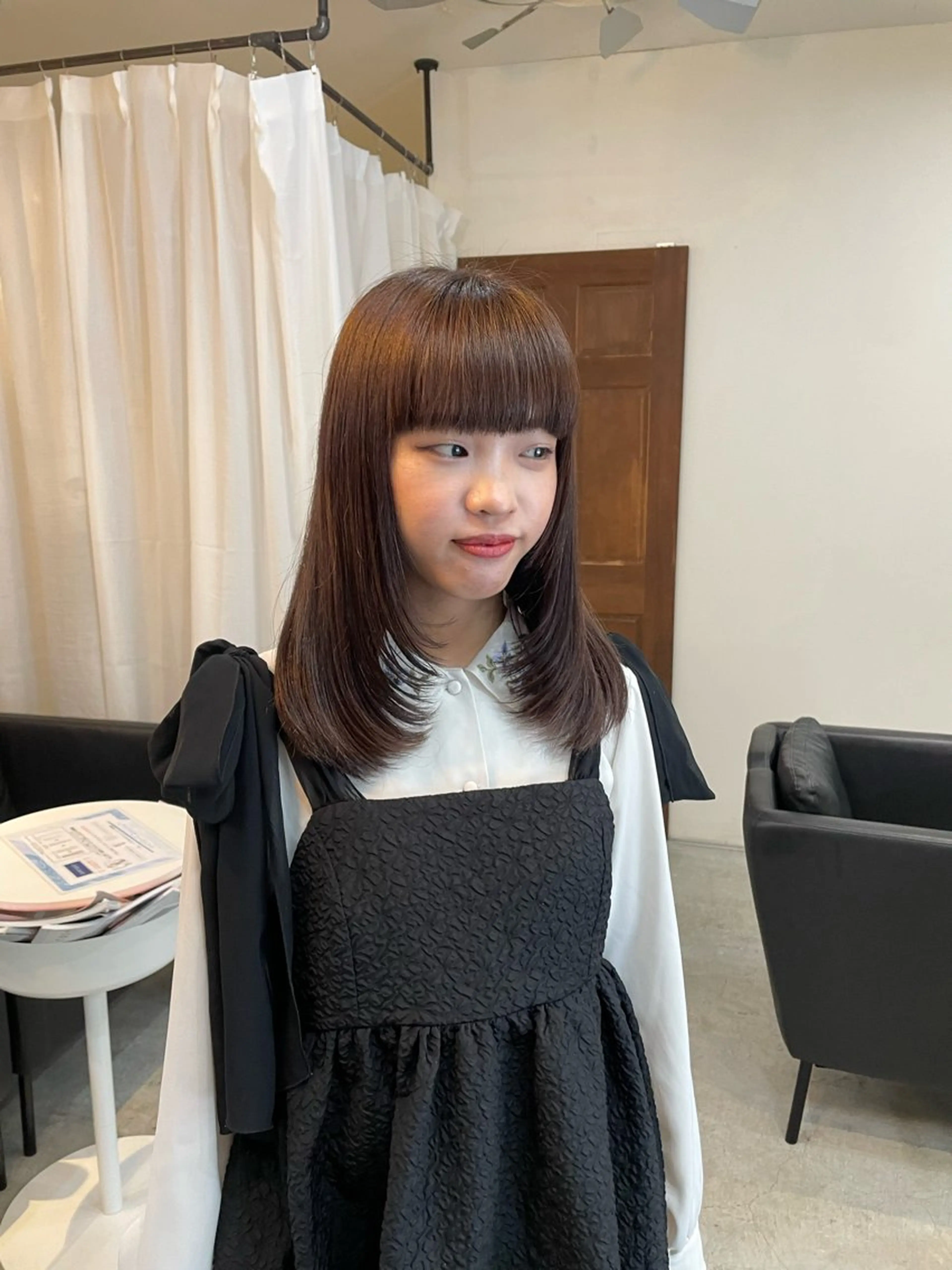 ミディアム レイヤーカット ワイドバング 顔周りカット 🎀サヤカ🎀のヘアスタイル