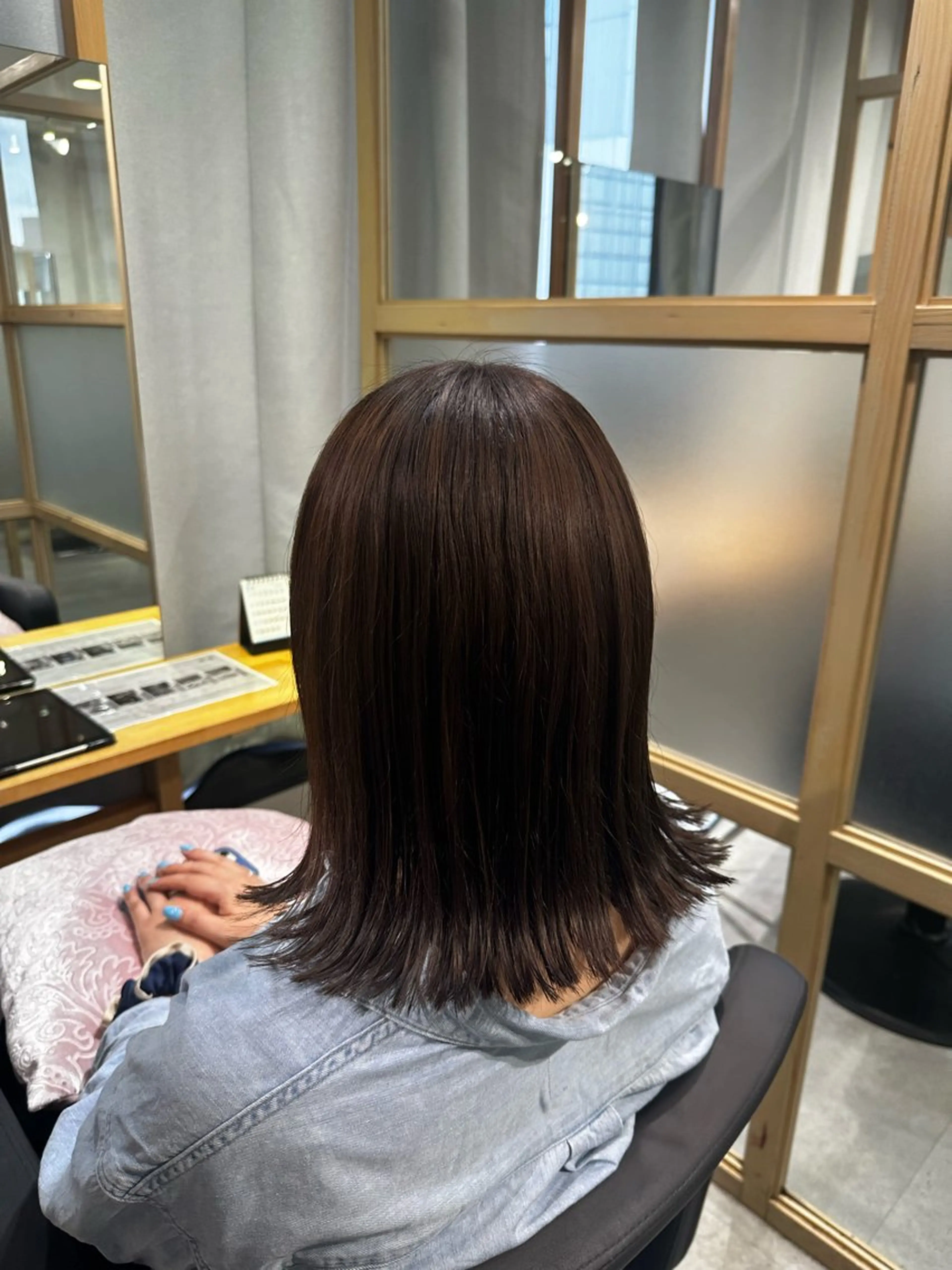 セミロング カット ヘアカラー トリートメント JOS所属・上野/エフェクトブリ ーチ✂︎touiのヘアスタイル