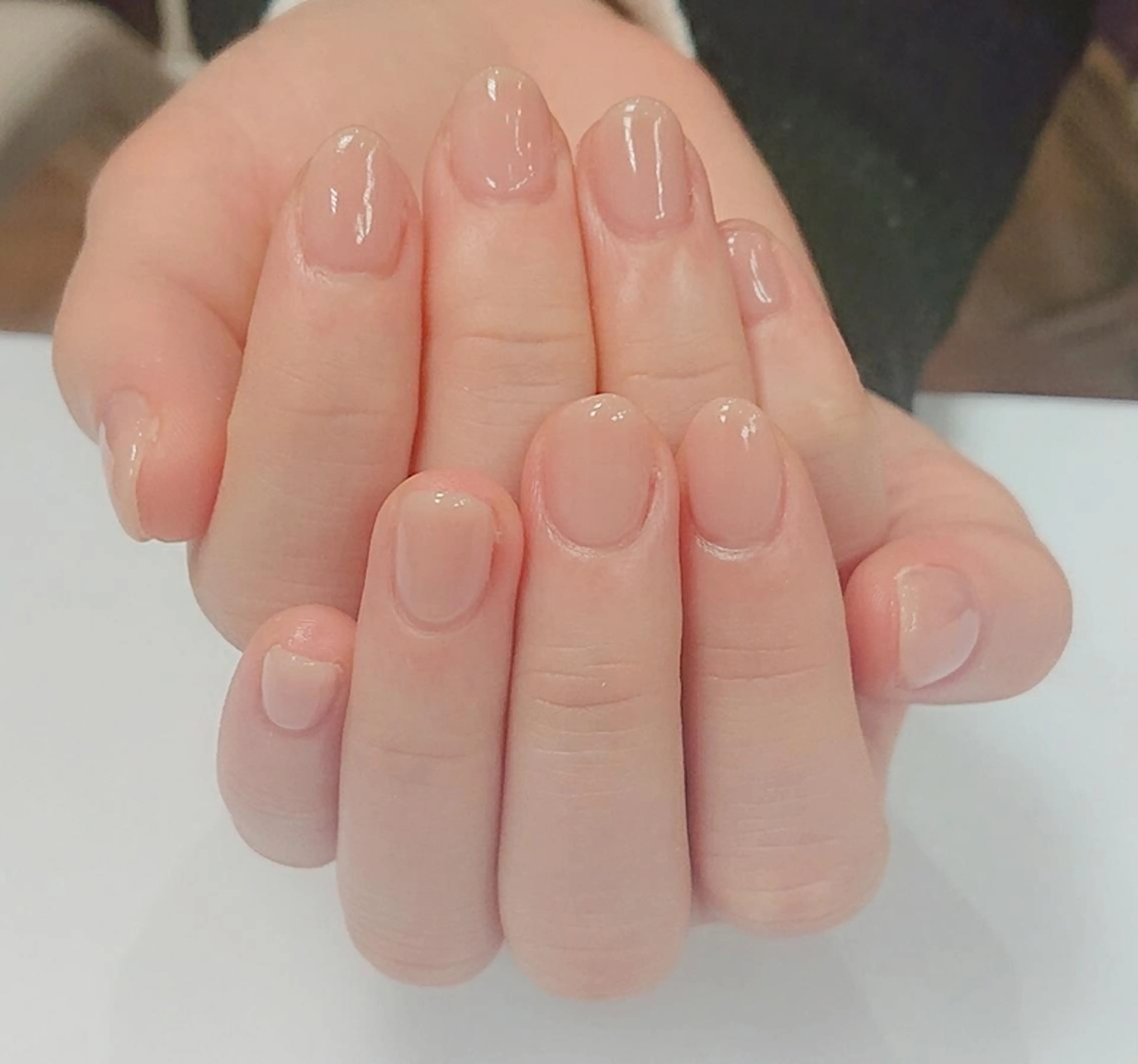 ネイル クリアネイル ピンク ピンクベージュ 🍒当日もOK🍒 𝑳𝑼𝑵𝑨花井のネイルデザイン