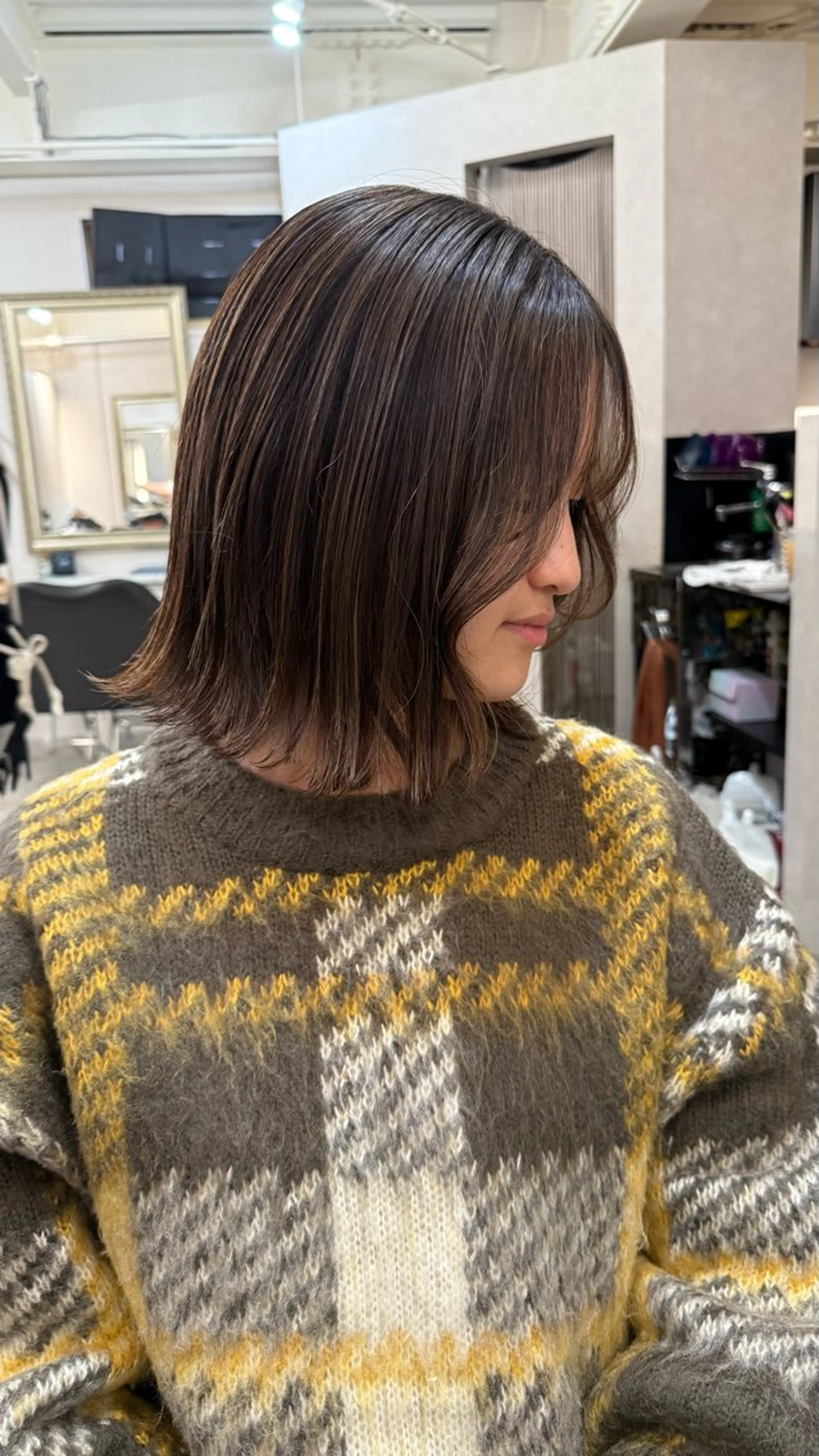 ミディアム カラー ハイライトカラー ハイライト バレイヤージュモデル 募集👒ヨンスクのヘアスタイル