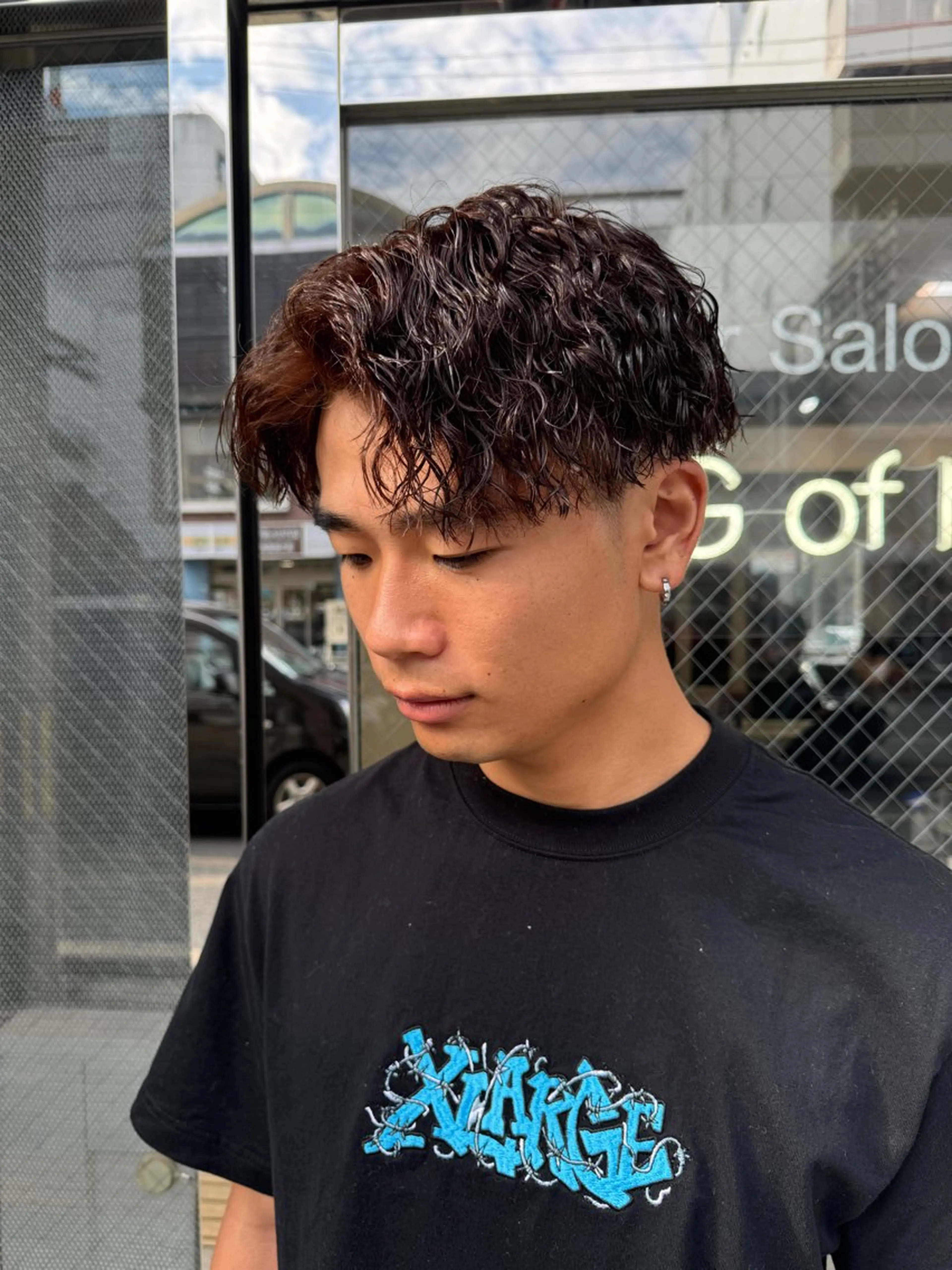 パーマ メンズ カット パーマ 京都駅/メンズサロン 山田司のヘアスタイル