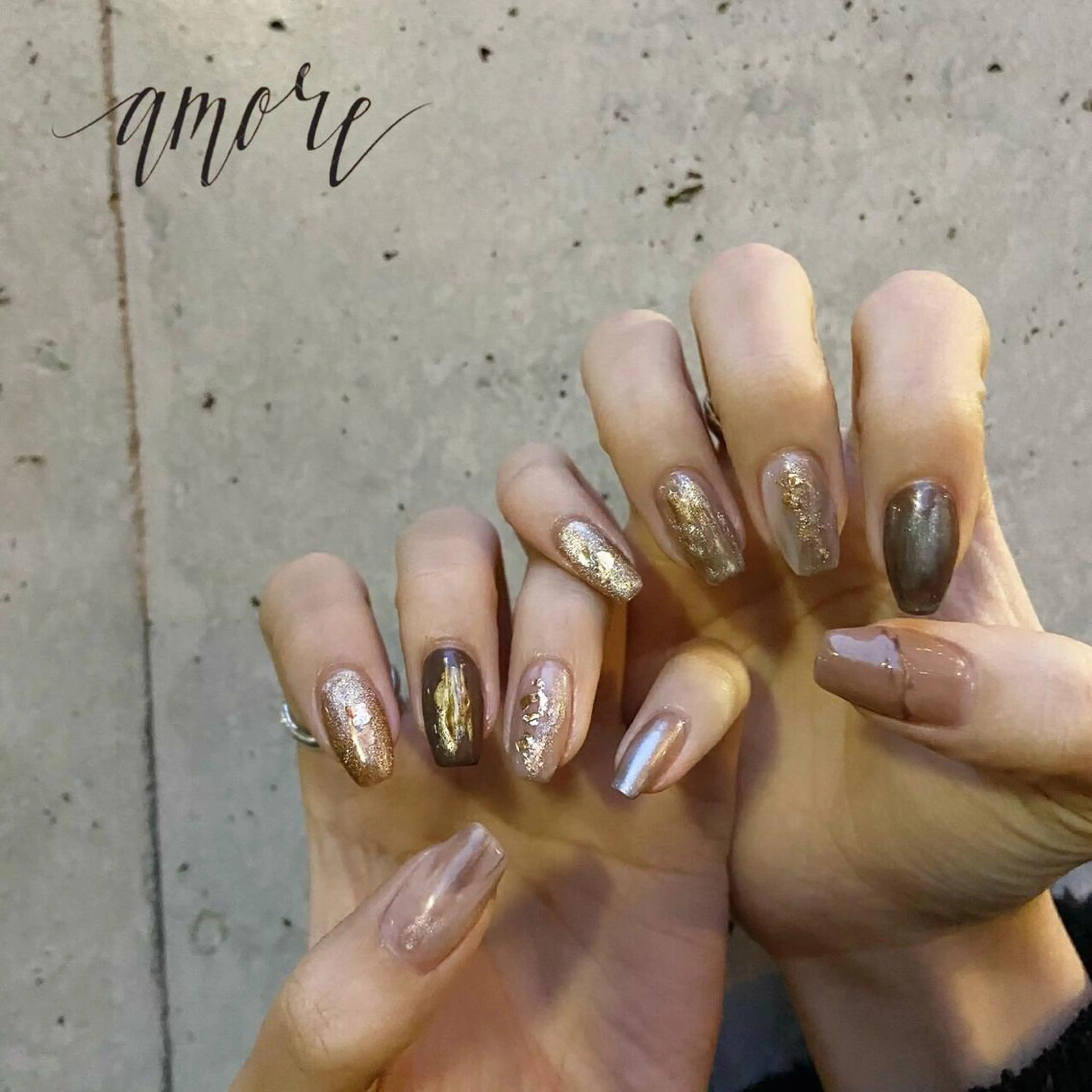 ネイル ジェルネイル マグネットネイル ミラーネイル ニュアンスネイル You kyehwaのネイルデザイン