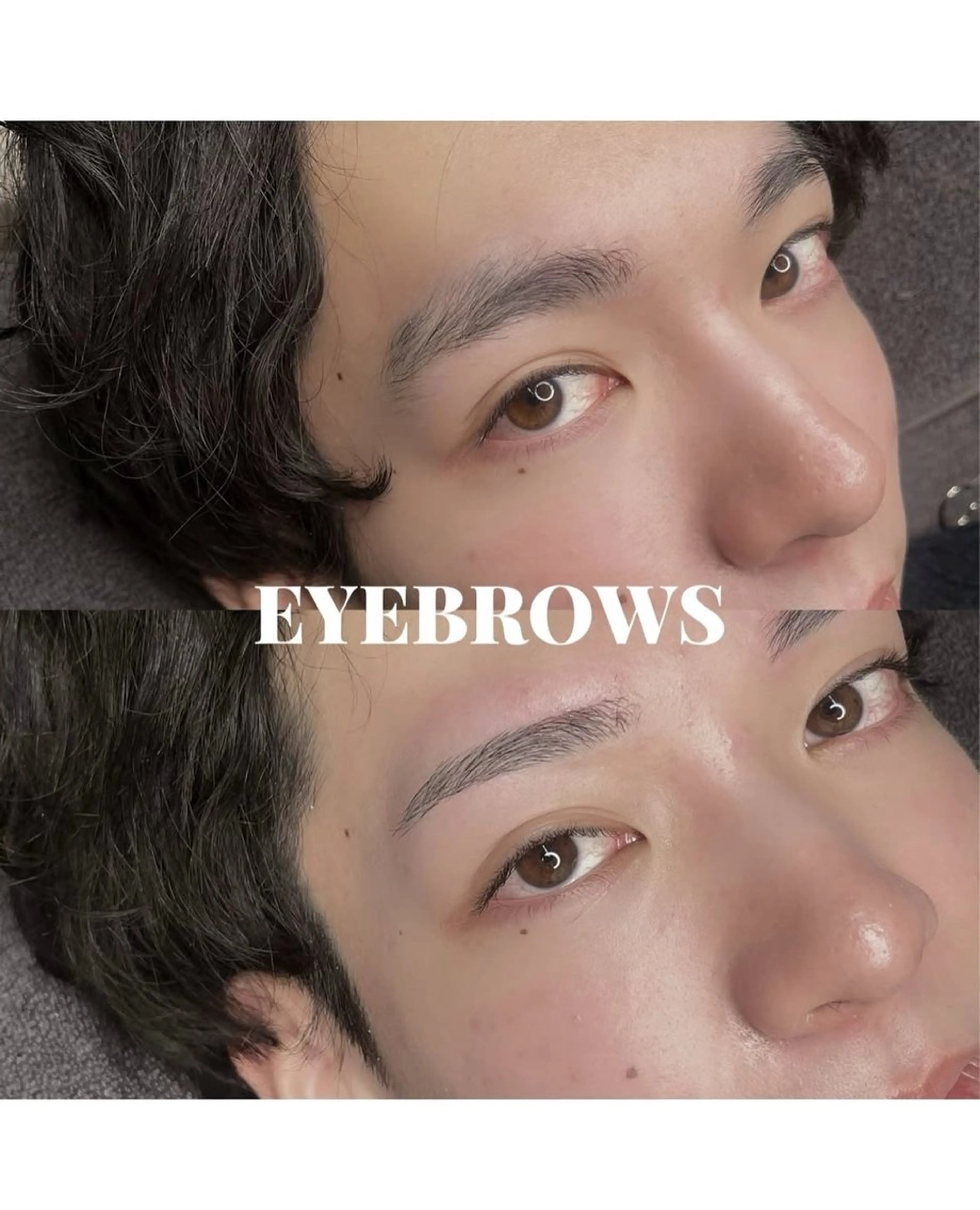 【✨眉毛の毛流れ、薄い方必見✨】メンズ眉毛ワックス＋パーマ（毛抜き、カット込み）の写真