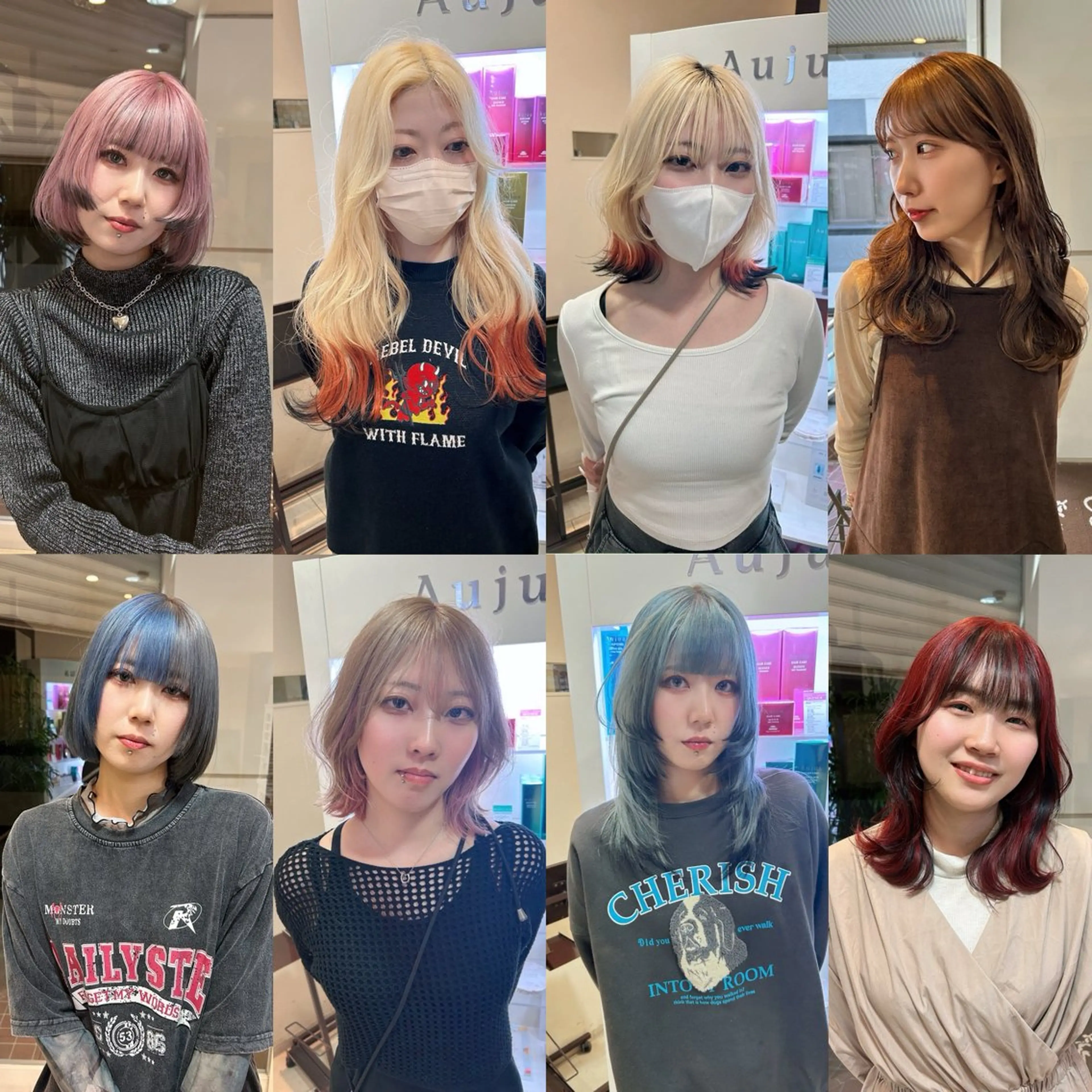 セミロング カラー 甲斐 司のヘアスタイル