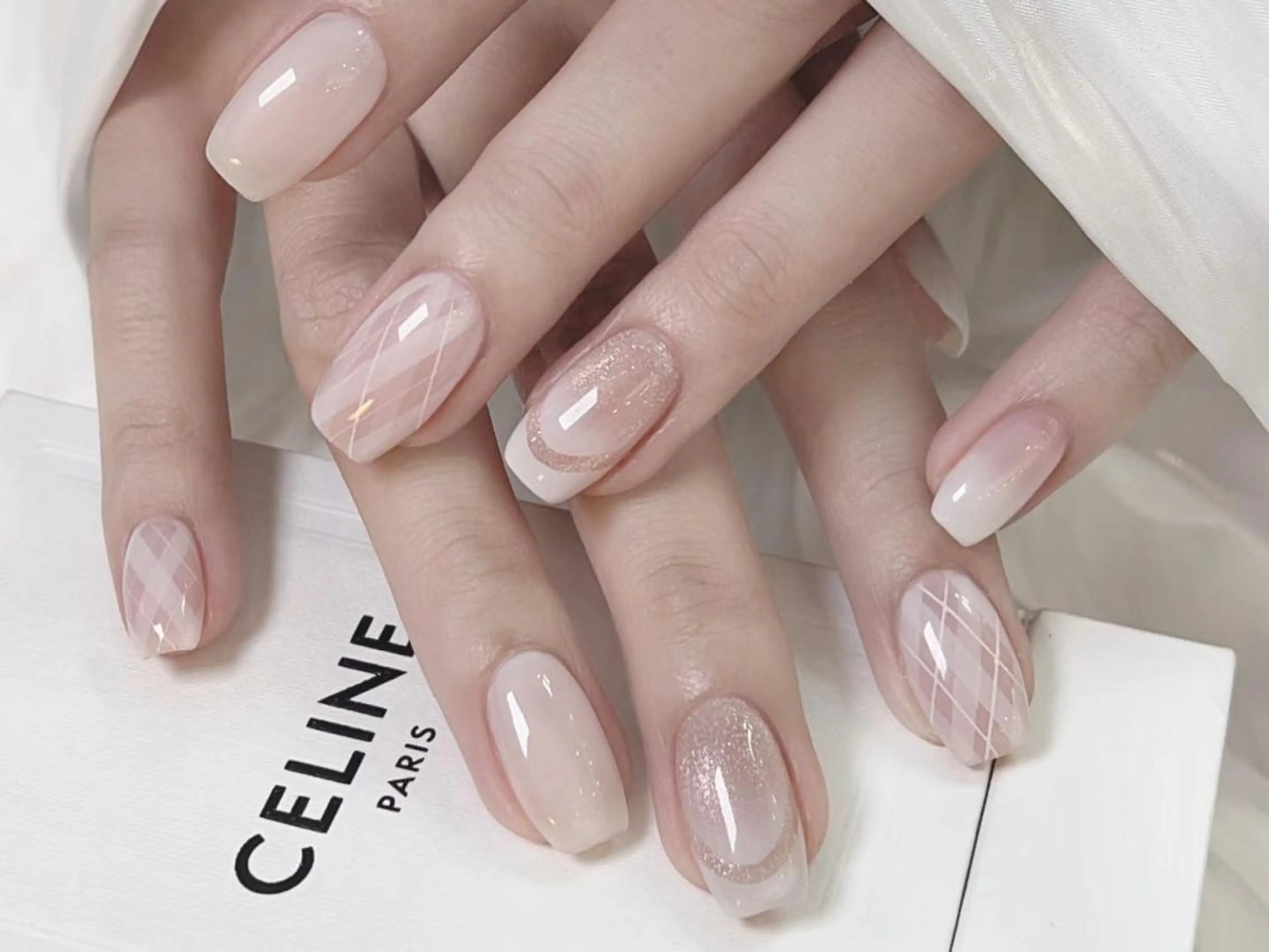 ネイル アートネイル ジェルネイル マグネットネイル ミディアムネイル オフィスネイル ハンドネイル 🎀Sense Nail渋谷店🎀のネイルデザイン