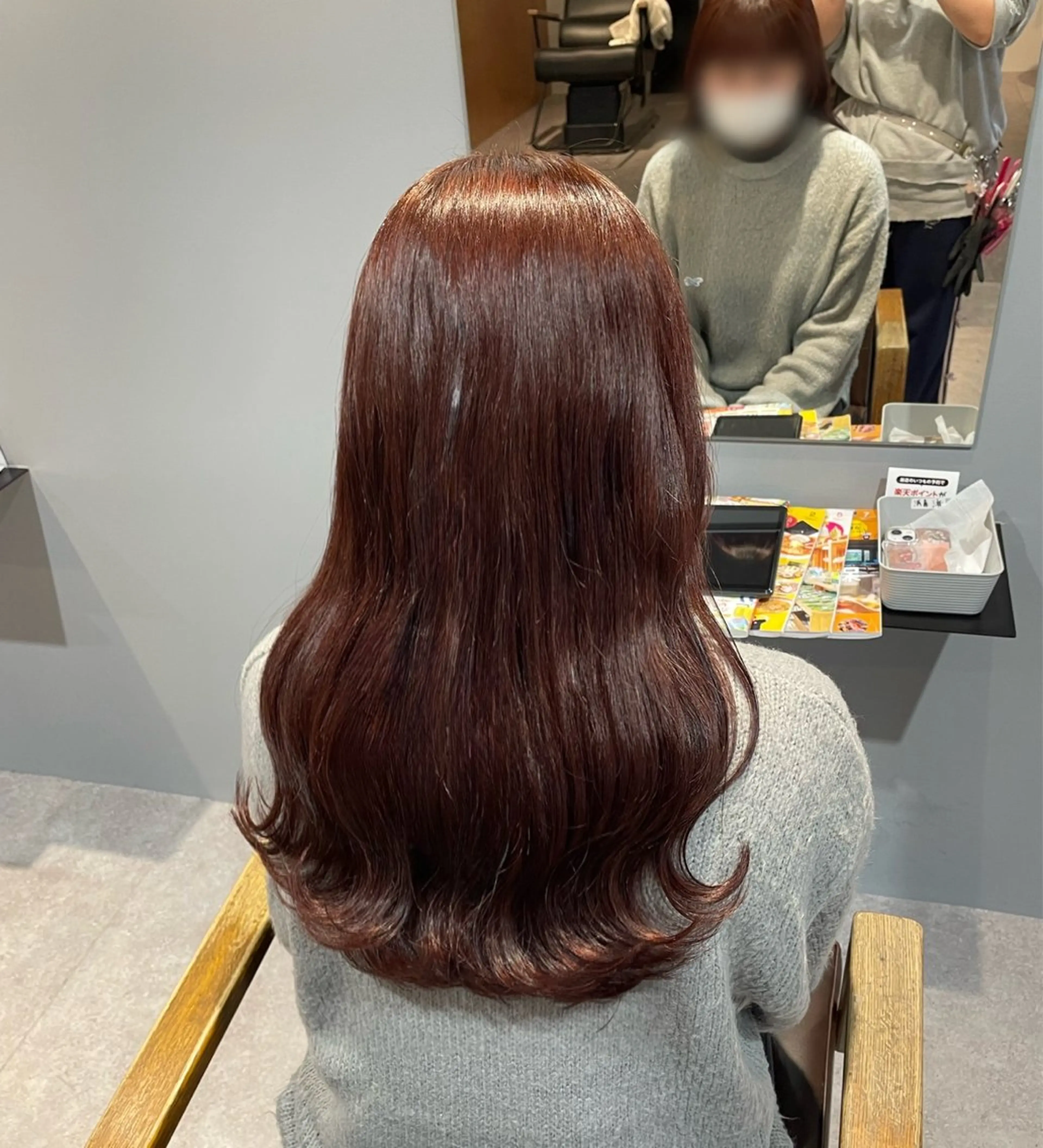 セミロング カット ヘアカラー Mimi🎀ブリーチ なし透明感 Ｗカラーのヘアスタイル