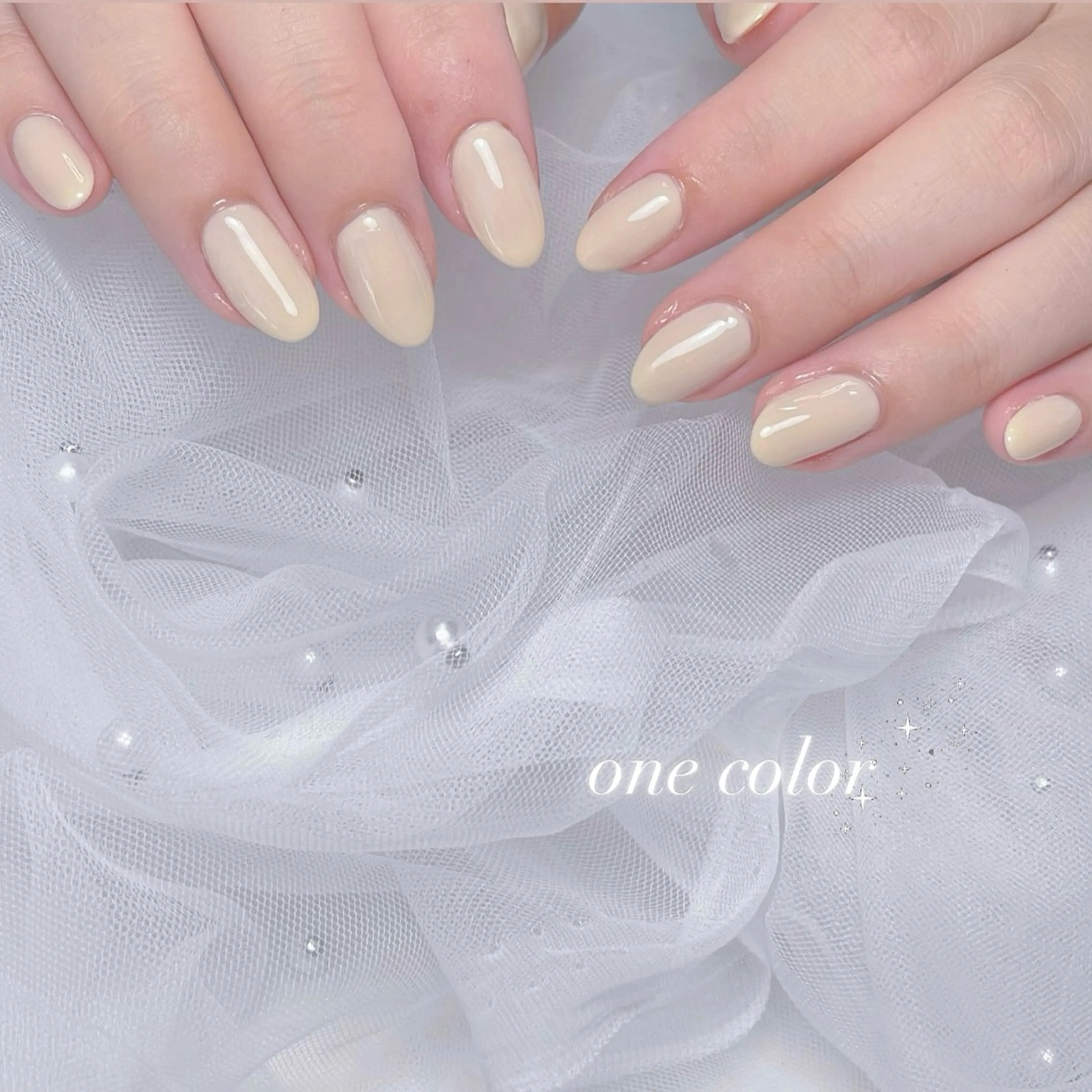 ネイル 長さ出し ジェルネイル 韓国ネイル ワンカラーネイル パラジェル ハンドネイル RE SALONのネイルデザイン