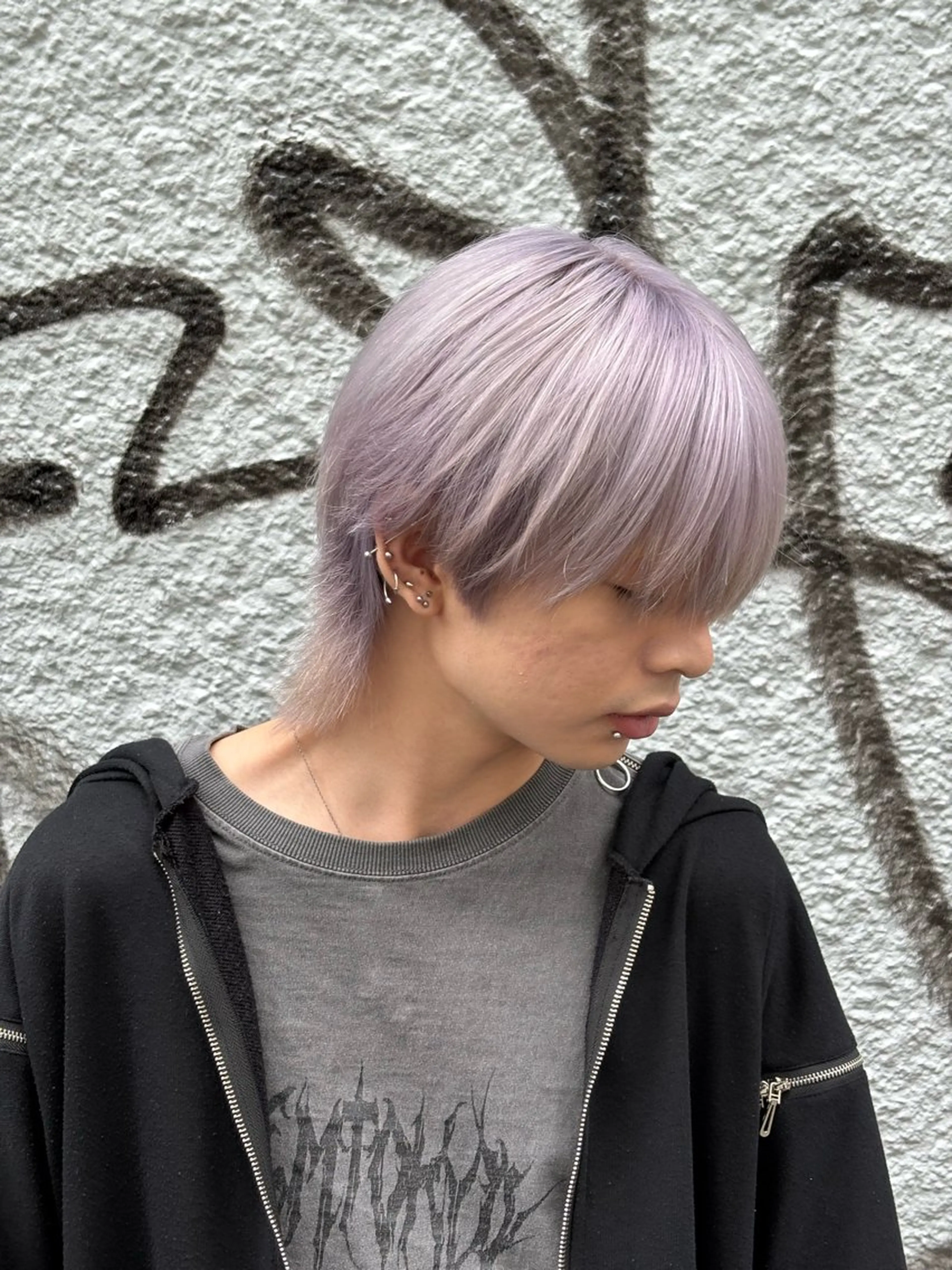 ミディアム カラー パーマ メンズ カット ヘアセット メンズパーマ特化 🔥韓国ヘア職人🔥のヘアスタイル