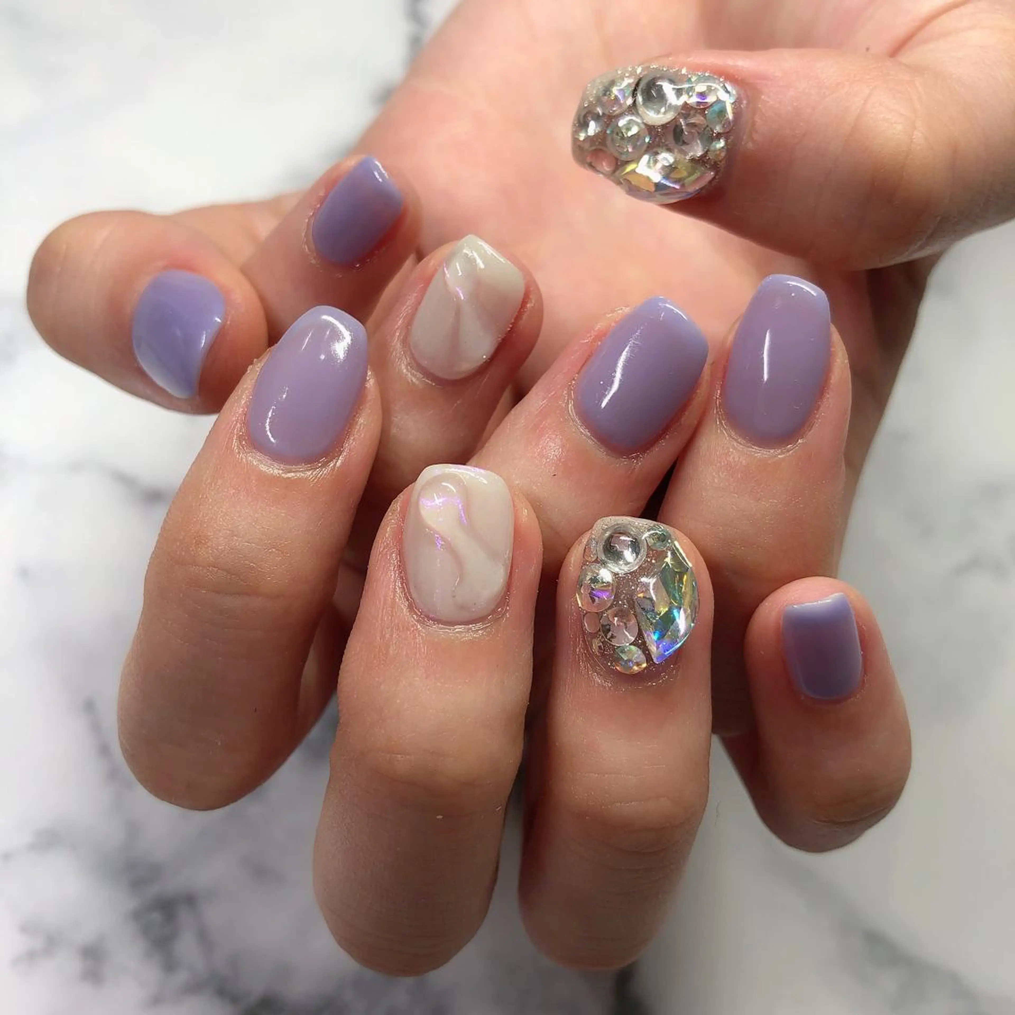 ロング カラー ヘアアレンジ キッズ ネイル マツエク・マツパ 福田 加奈のネイルデザイン