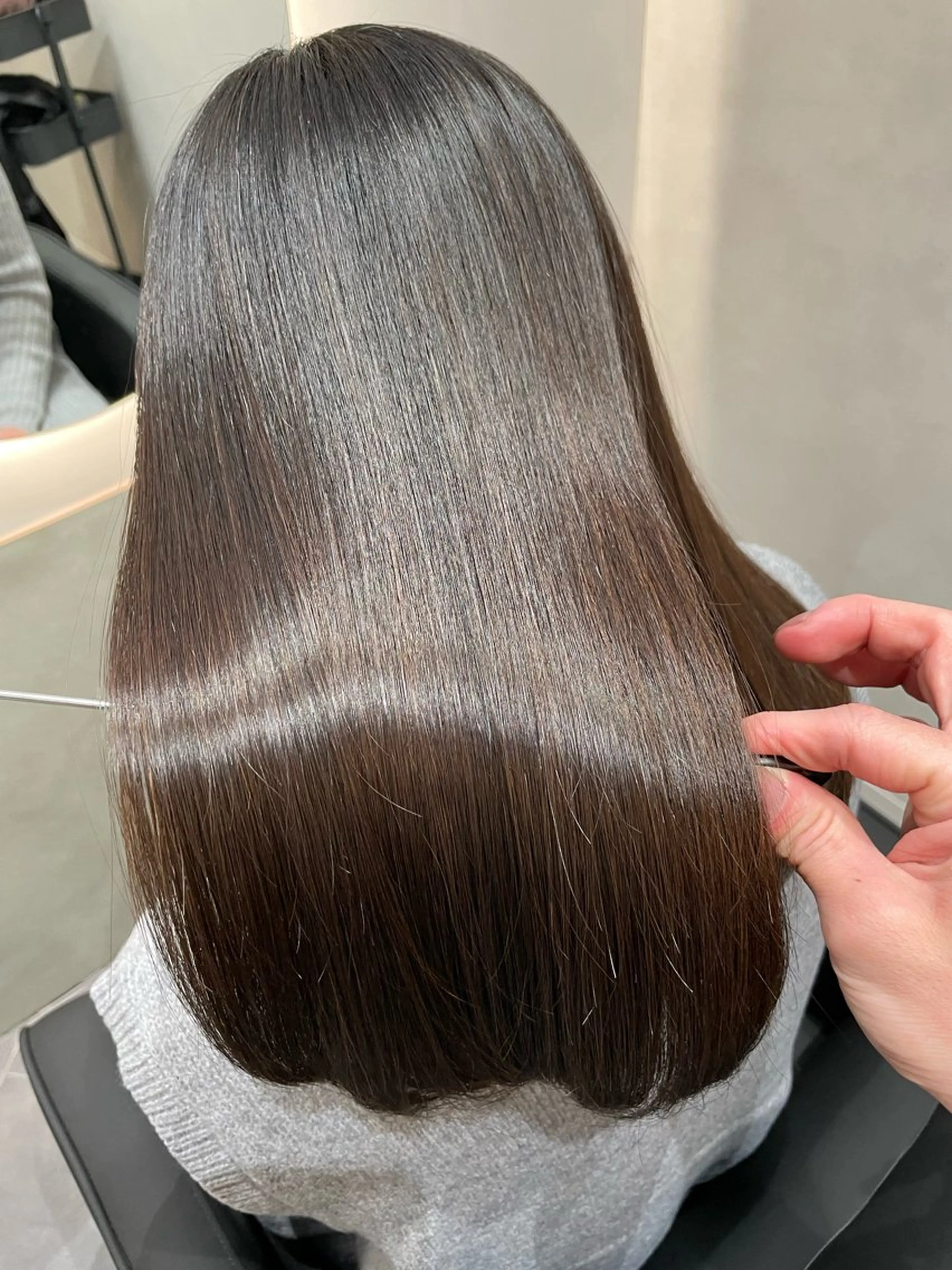 セミロング カット 縮毛矯正 トリートメント ⭐️千葉/髪質改善 ⭐️店長【森孝也】のヘアスタイル