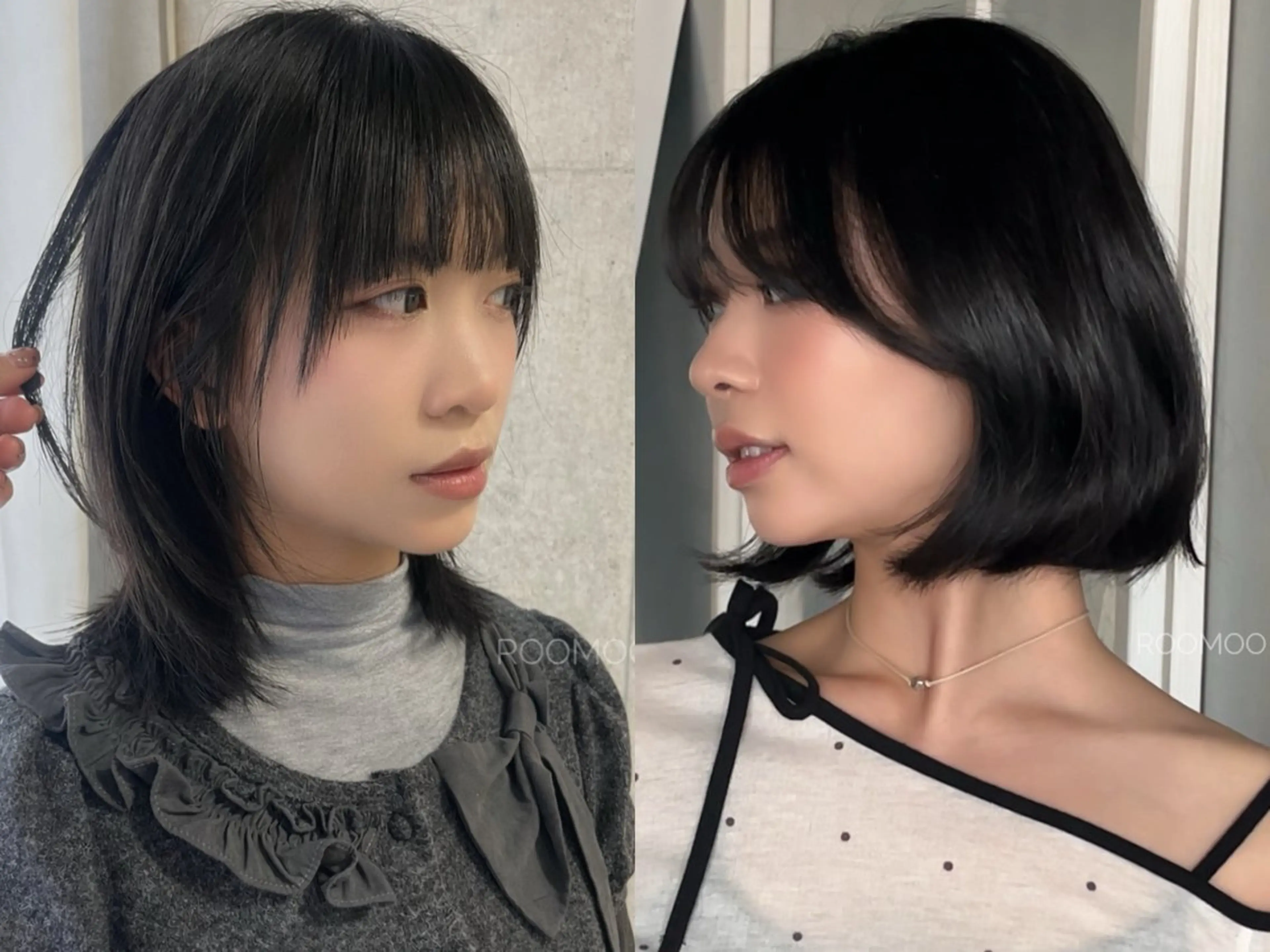 ショート ボブ 韓国風ヘア レイヤーカット カット 韓国ボブ/ハッシュ カットKIRAのヘアスタイル
