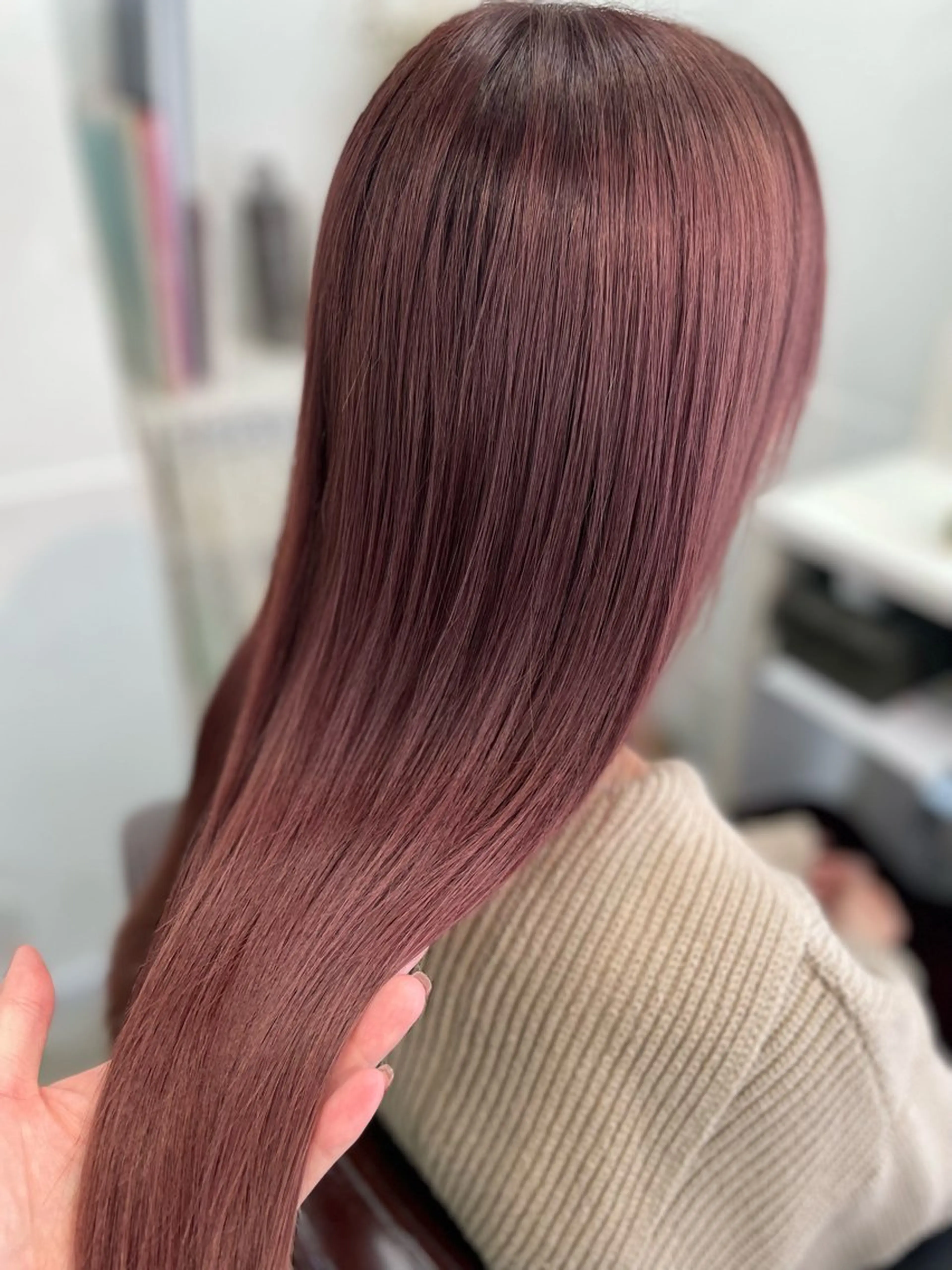 ロング カラー ヘアカラー トリートメント 韓国ヘア🤍髪質改善 🇰🇷AKANEのヘアスタイル