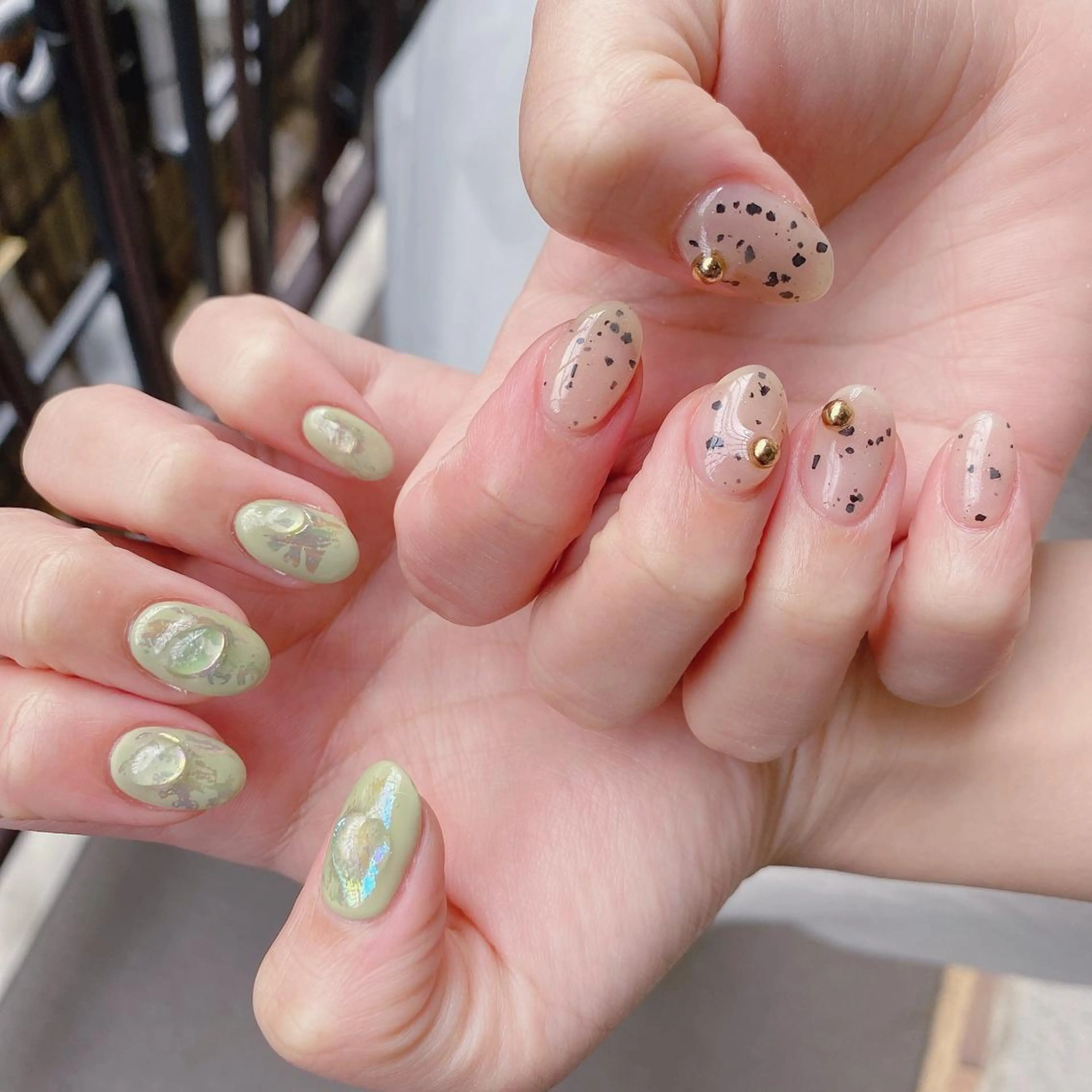 ネイル アートネイル オーロラネイル ジェルネイル ニュアンスネイル ワンカラーネイル To Me Nail所属・🩵 mei🩵のネイルデザイン