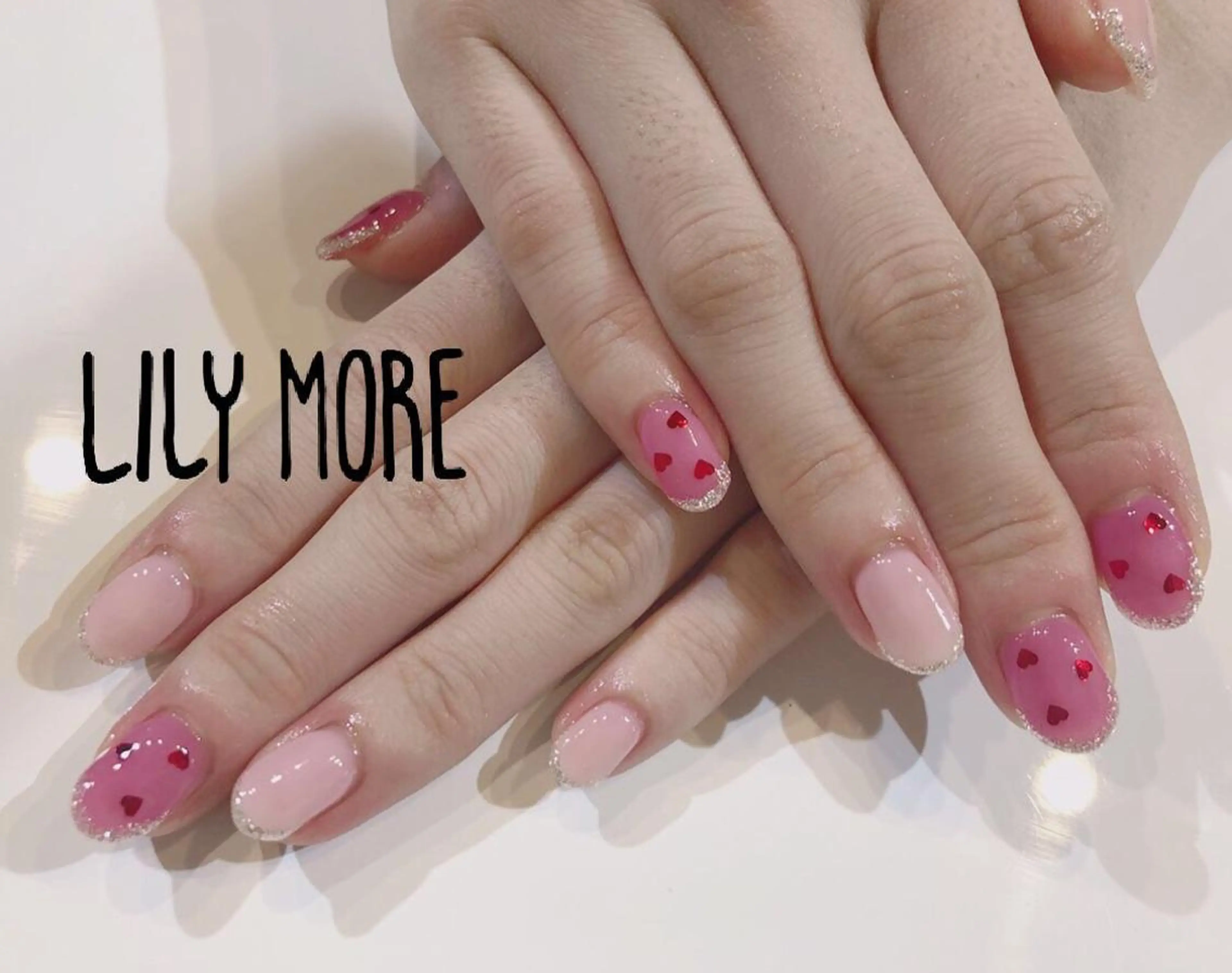 ネイル ハート Lily closetのネイルデザイン