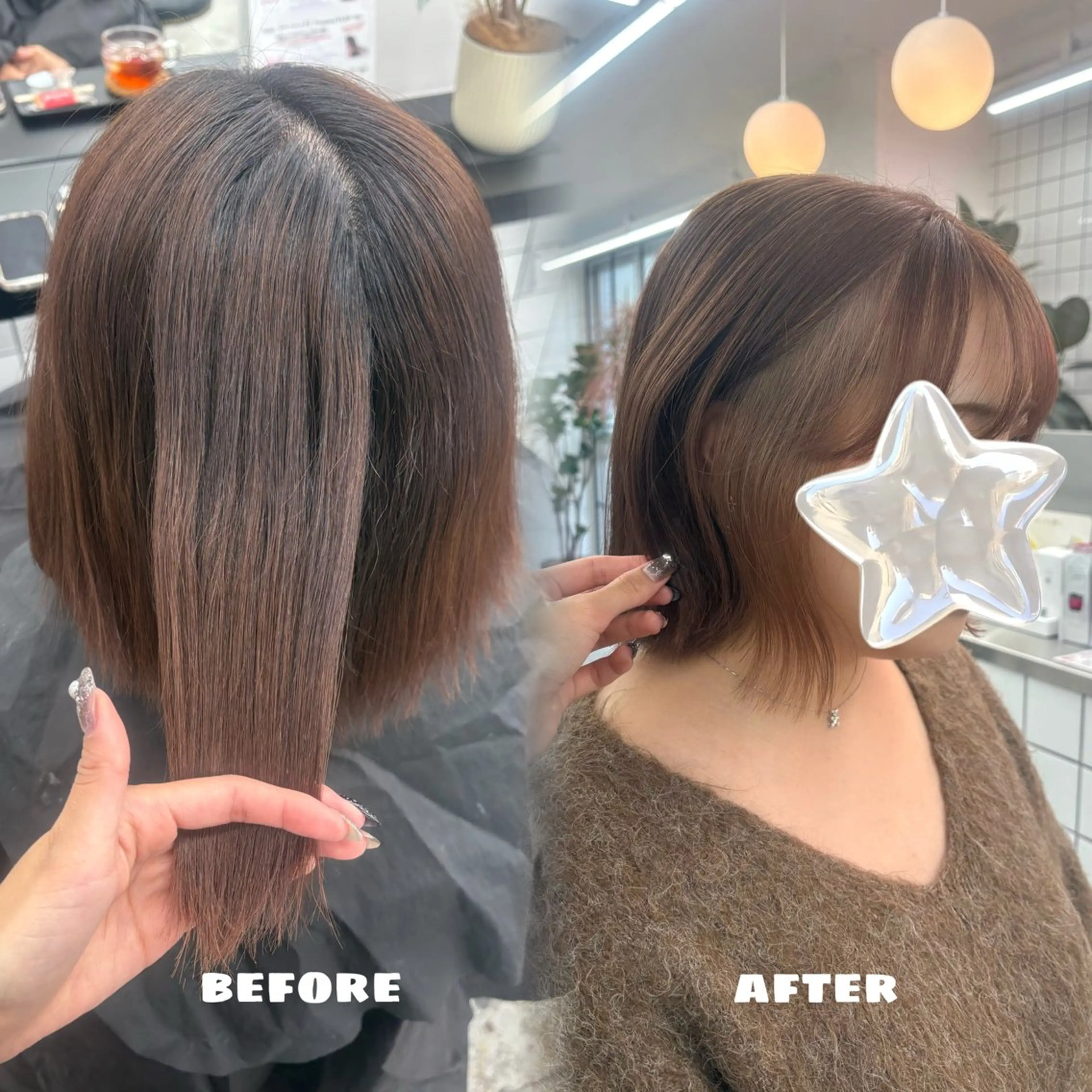 ショート カラー ミストバング  フェイスフレーミング カット ヘアカラー 🌟ゆりあ🌟 JILLSTUDIOのヘアスタイル