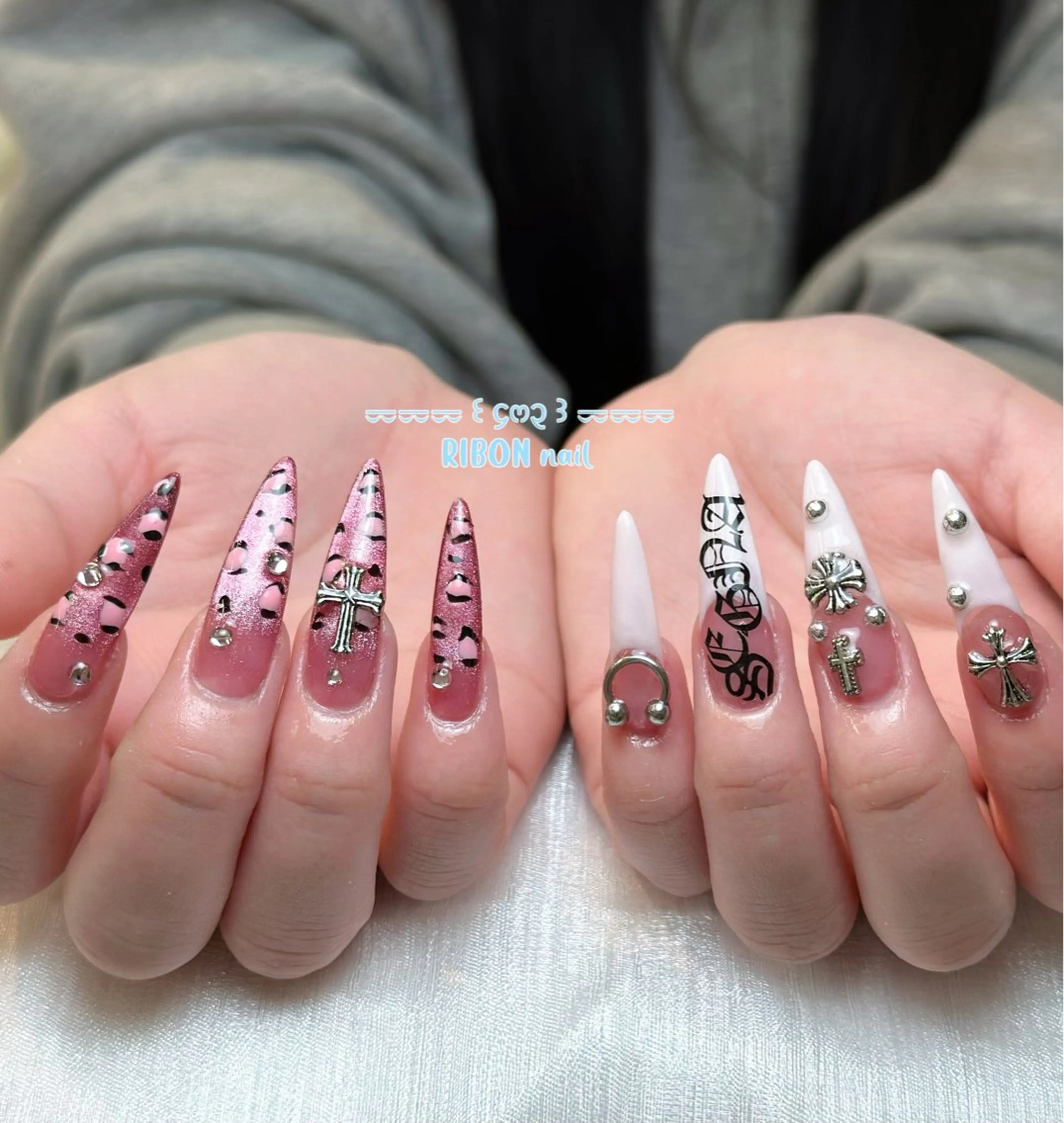 ネイル アートネイル チークネイル 成人式 長さ出し フレンチネイル ハンドネイル RIBON nail salonのネイルデザイン