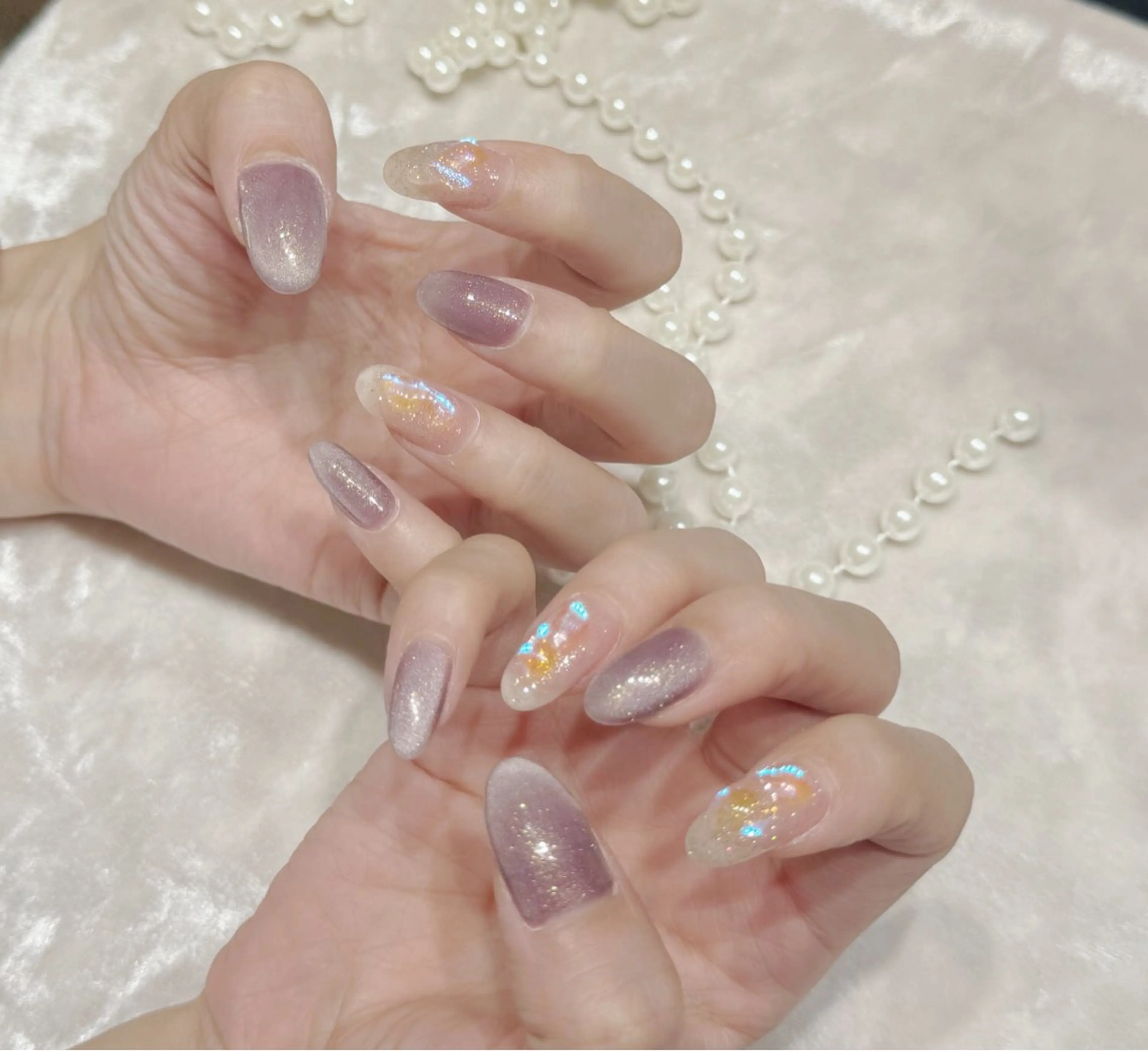 ネイル アートネイル フットネイル ジェルネイル ハート マグネットネイル Babarla Nailのネイルデザイン