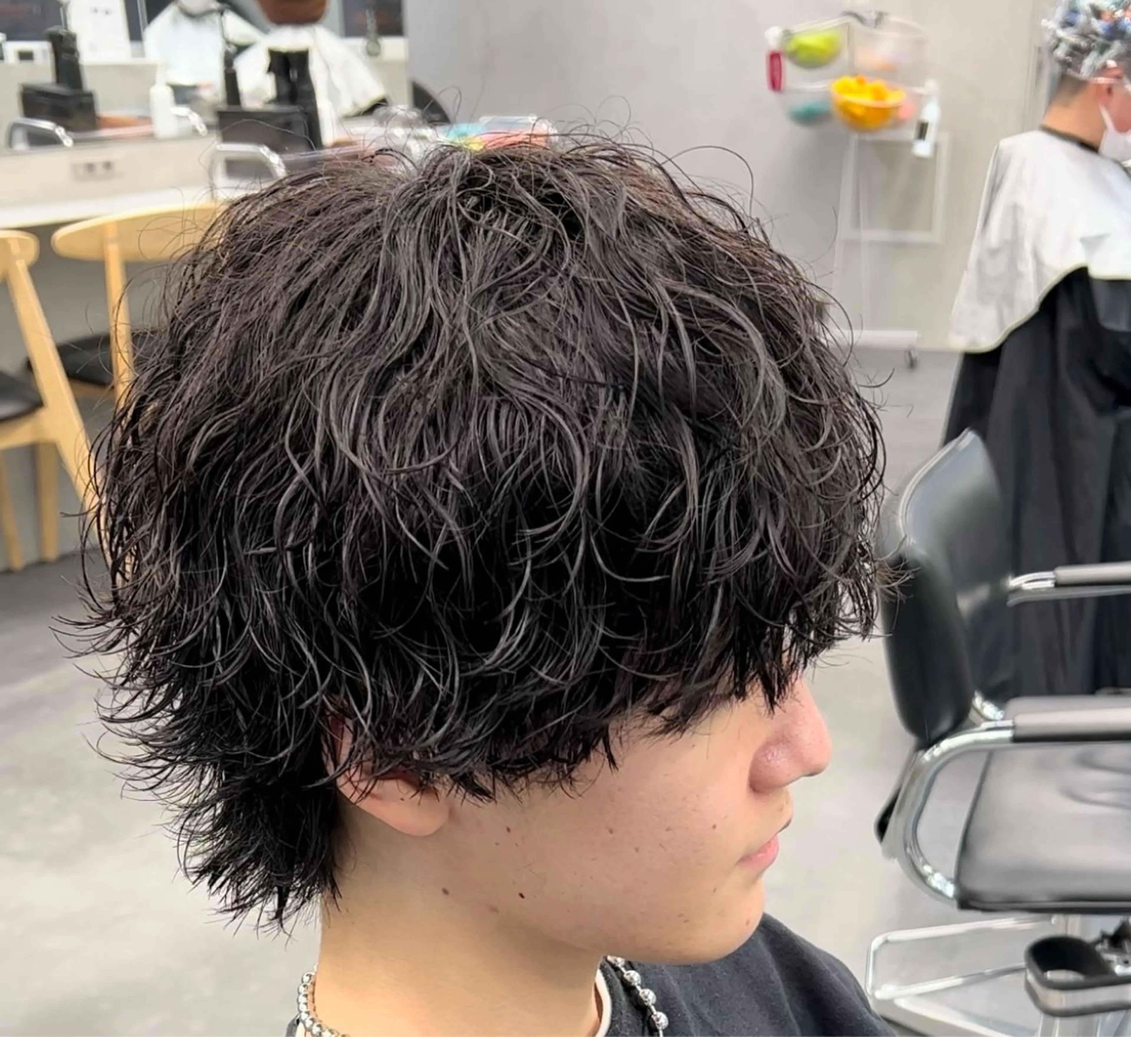 セミロング パーマ ヘアアレンジ メンズ fifth 石川 凪のヘアスタイル