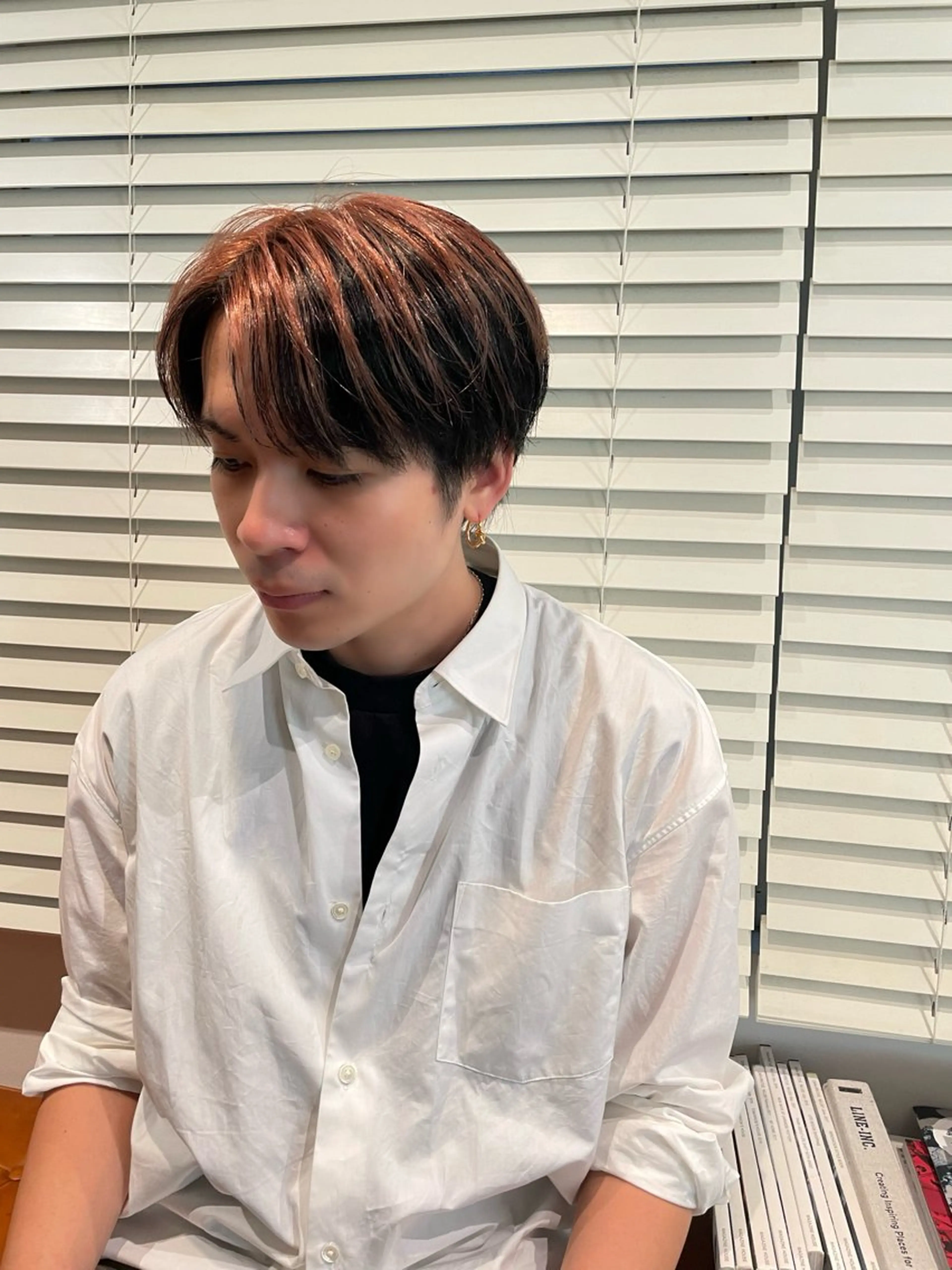 ショート カラー メンズ ヘアカラー トリートメント 優作 〜圧倒的信頼〜のヘアスタイル