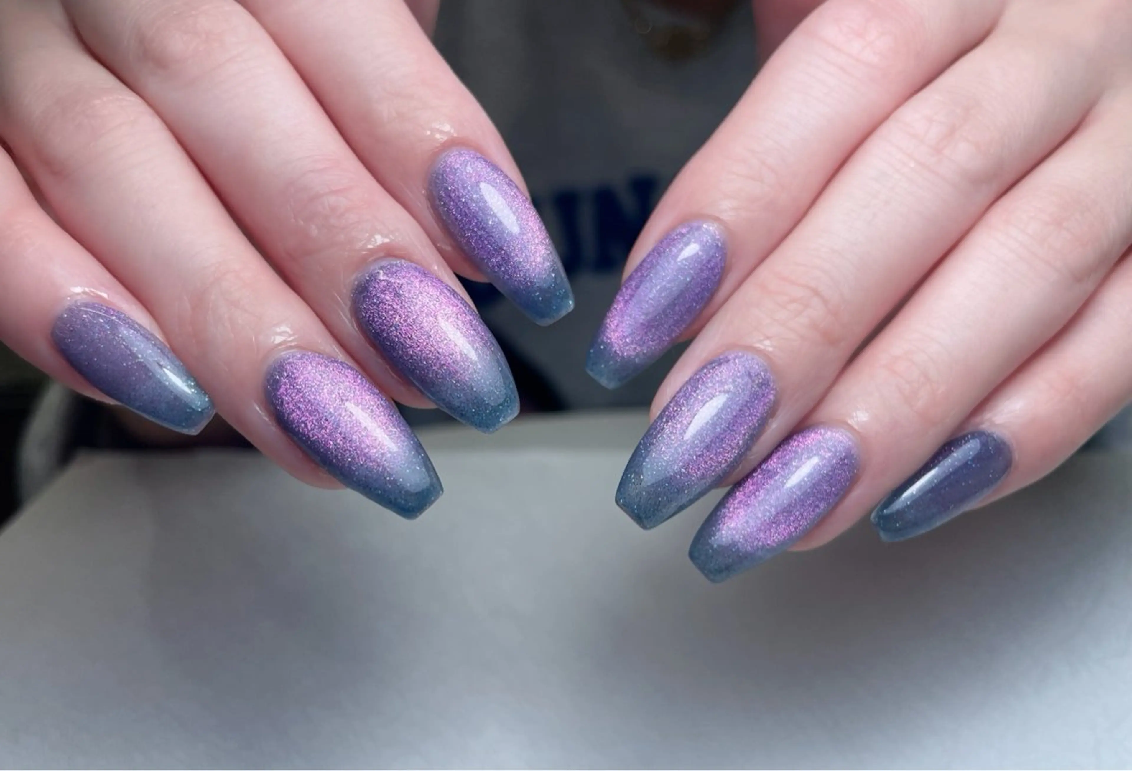 ネイル チークネイル 長さ出し フレンチネイル グラデーション キラキラネイル 中野駅から2分 MEO NAILのネイルデザイン