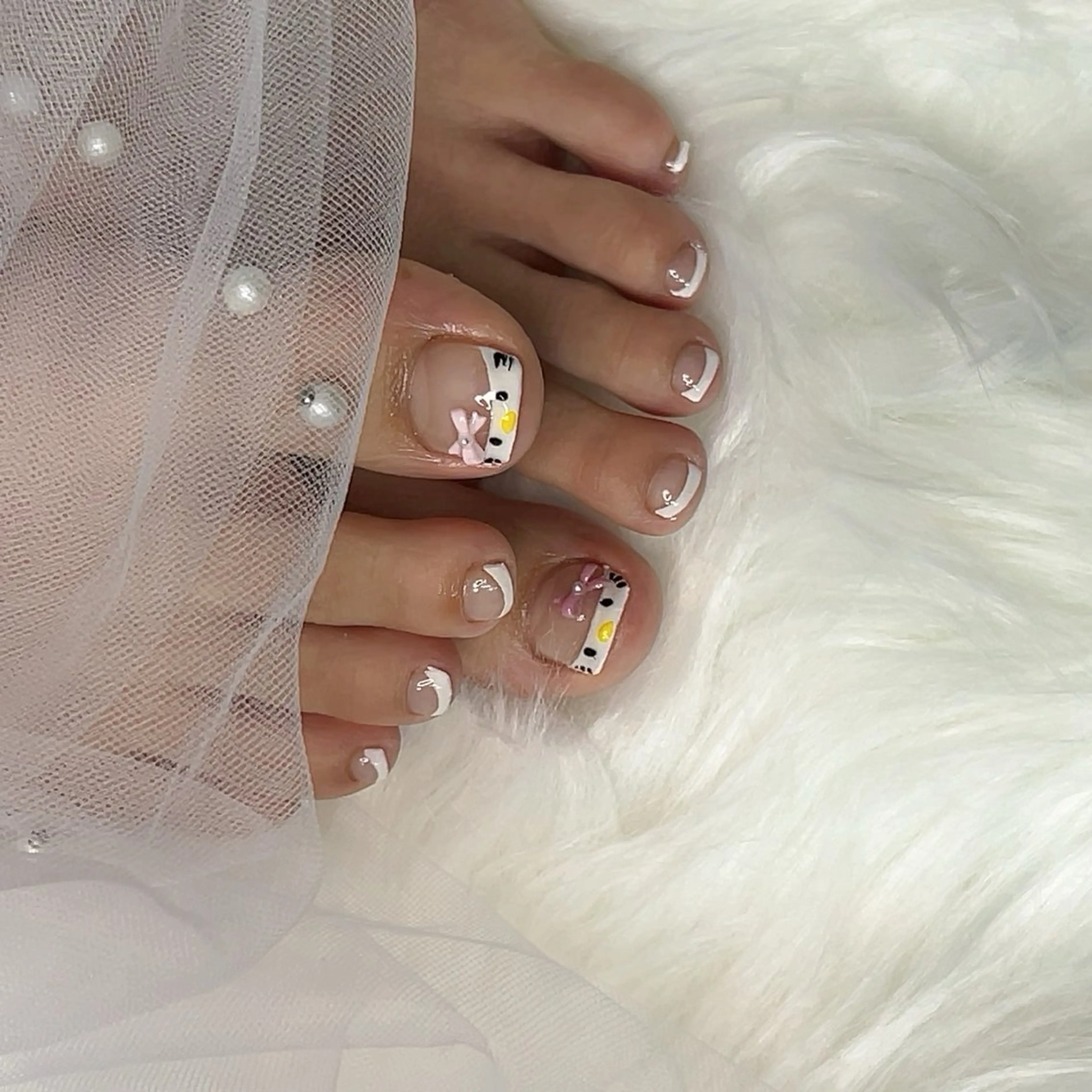 ネイル アートネイル クリアネイル フットネイル フレンチネイル リボン my nail plus野江内代のネイルデザイン