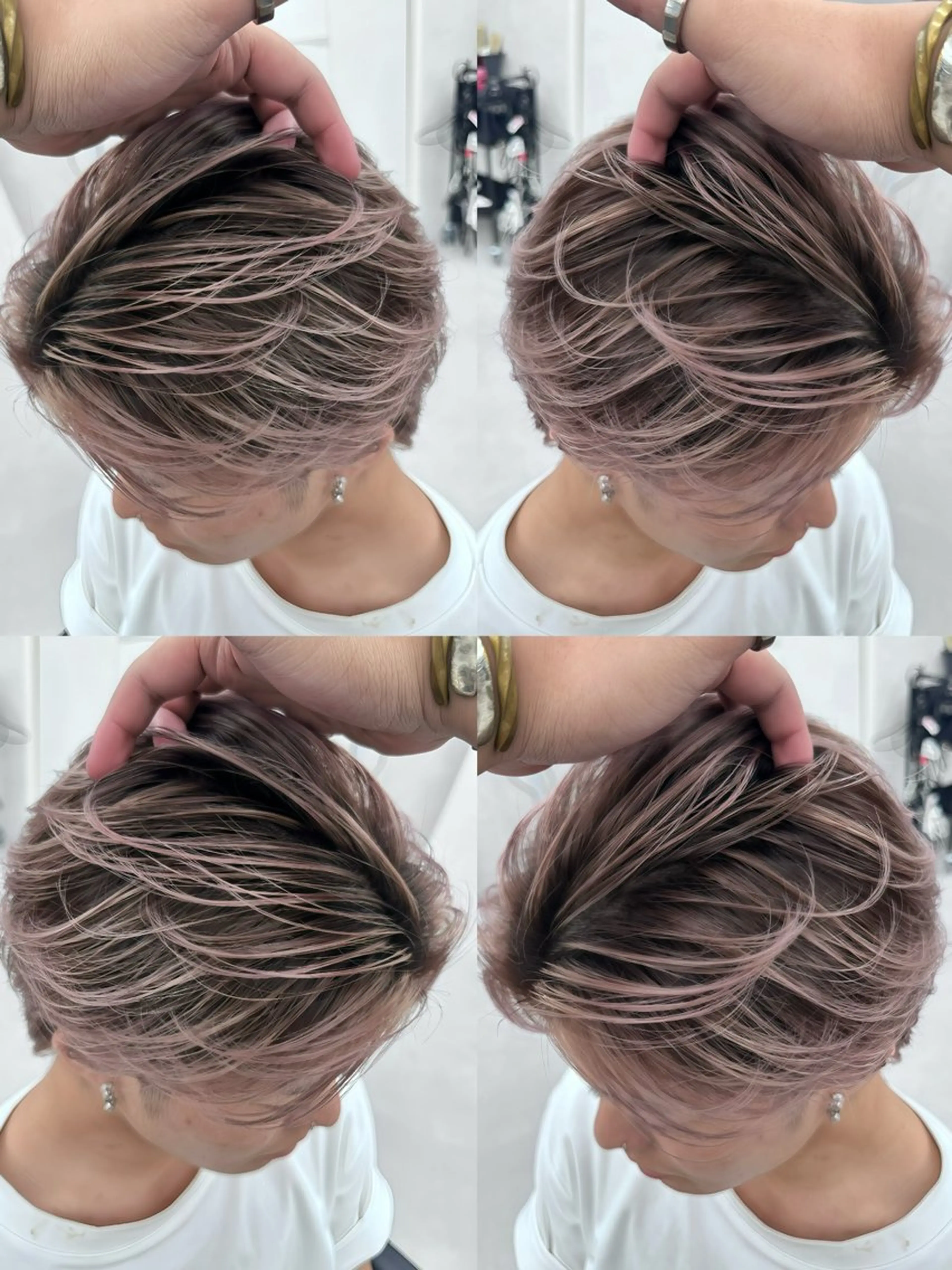 ミディアム ハイライト レイヤーカット ハイライトカラー 浦和メンズ新井涼太のヘアスタイル