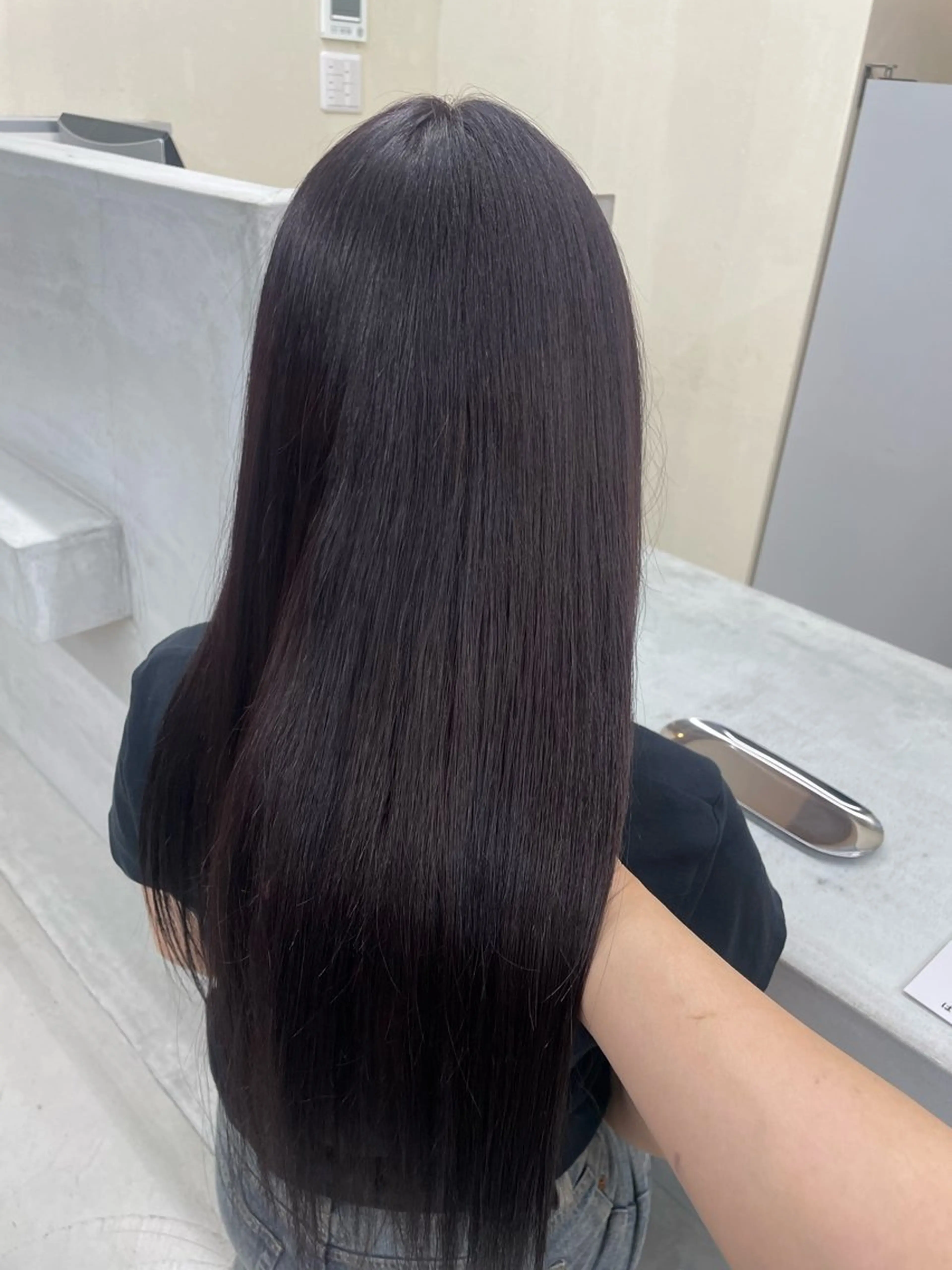 ロング カラー ディープラベンダー ラベンダーカラー 松村 友里圭のヘアスタイル