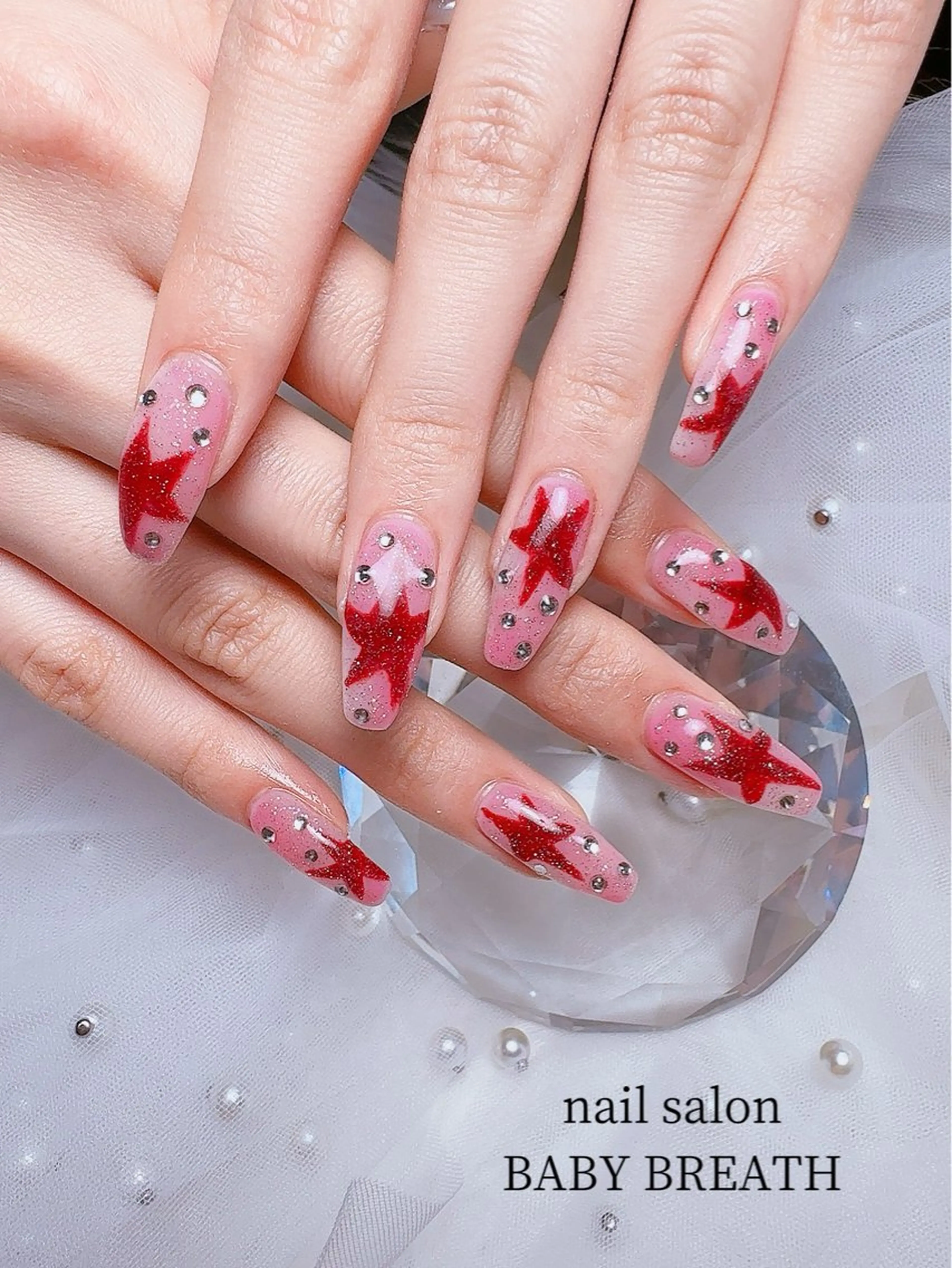 ネイル アートネイル フラッシュネイル フットネイル グラデーション ラメ(グリッター) ハンドネイル BABY  BREATH所属・y natsumiのネイルデザイン