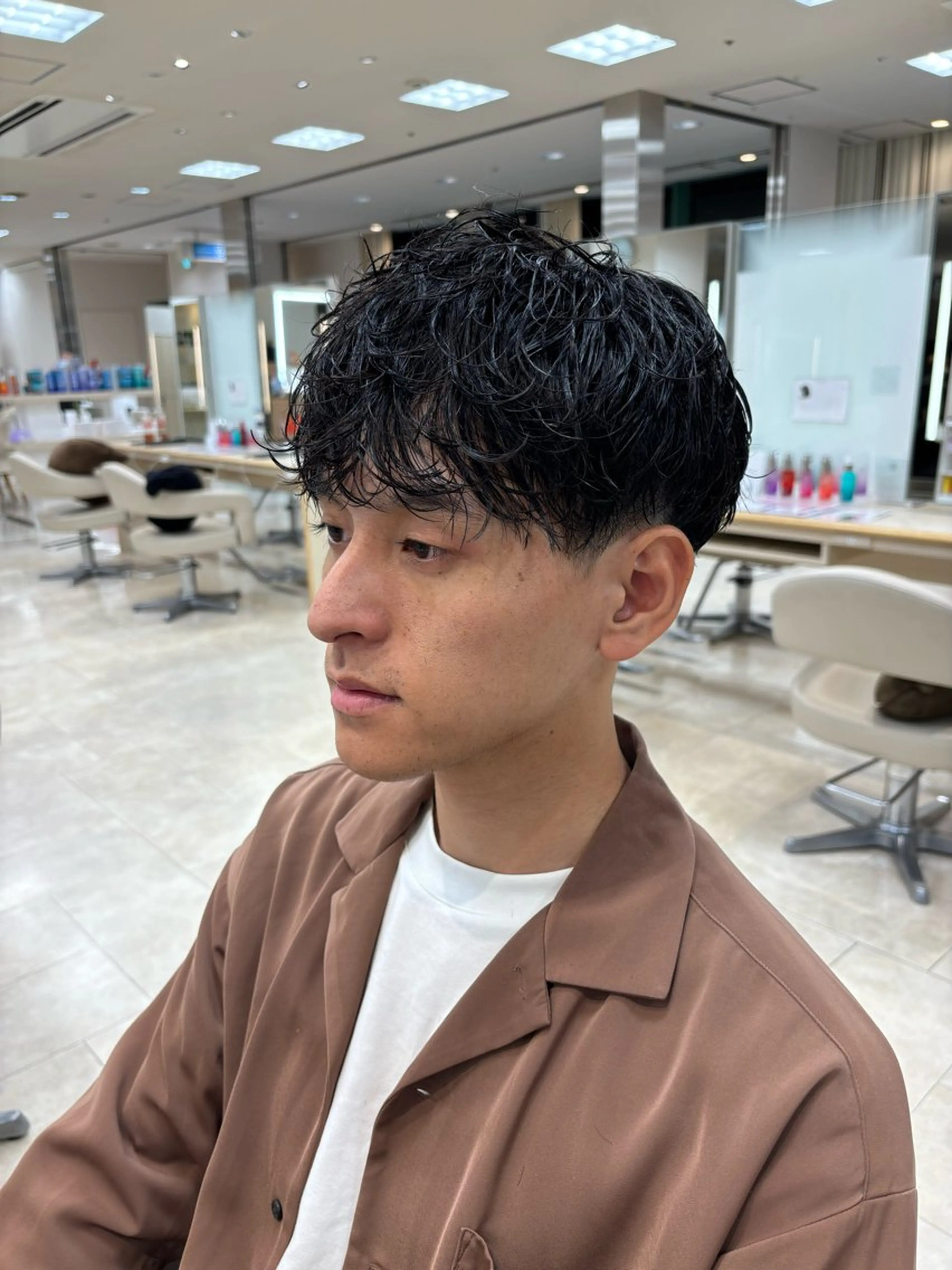 パーマ メンズ カット パーマ 湘南/メンズパーマ/ ハイライト/ユチカのヘアスタイル