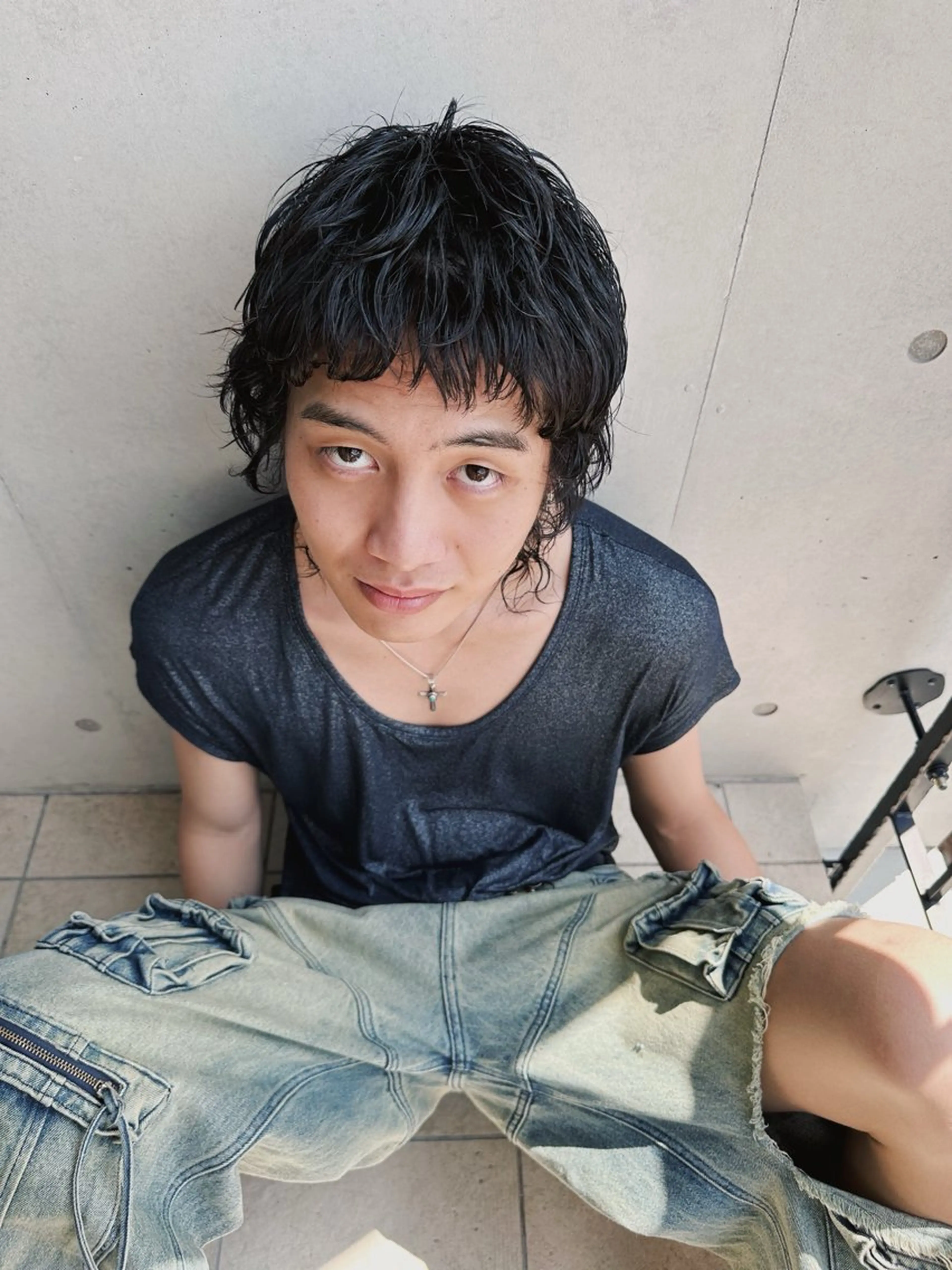 パーマ メンズ カット パーマ トリートメント 前野 日奈のヘアスタイル