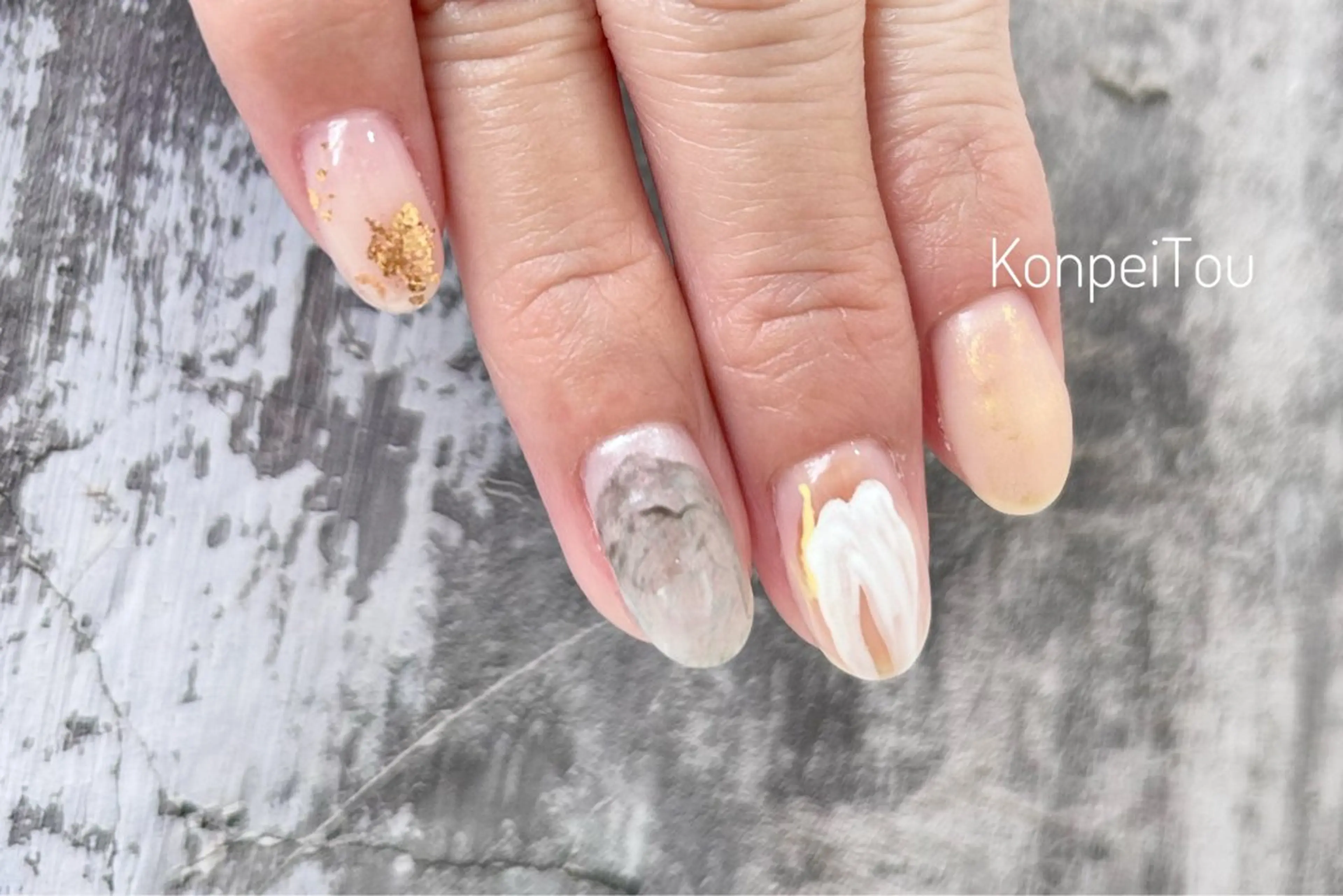 ネイル アートネイル 持ち込み ハンドネイル おうちのネイルサロン　konpeiTou〜こんぺいとう〜所属・おうちのネイルサロン KonpeiTouのネイルデザイン