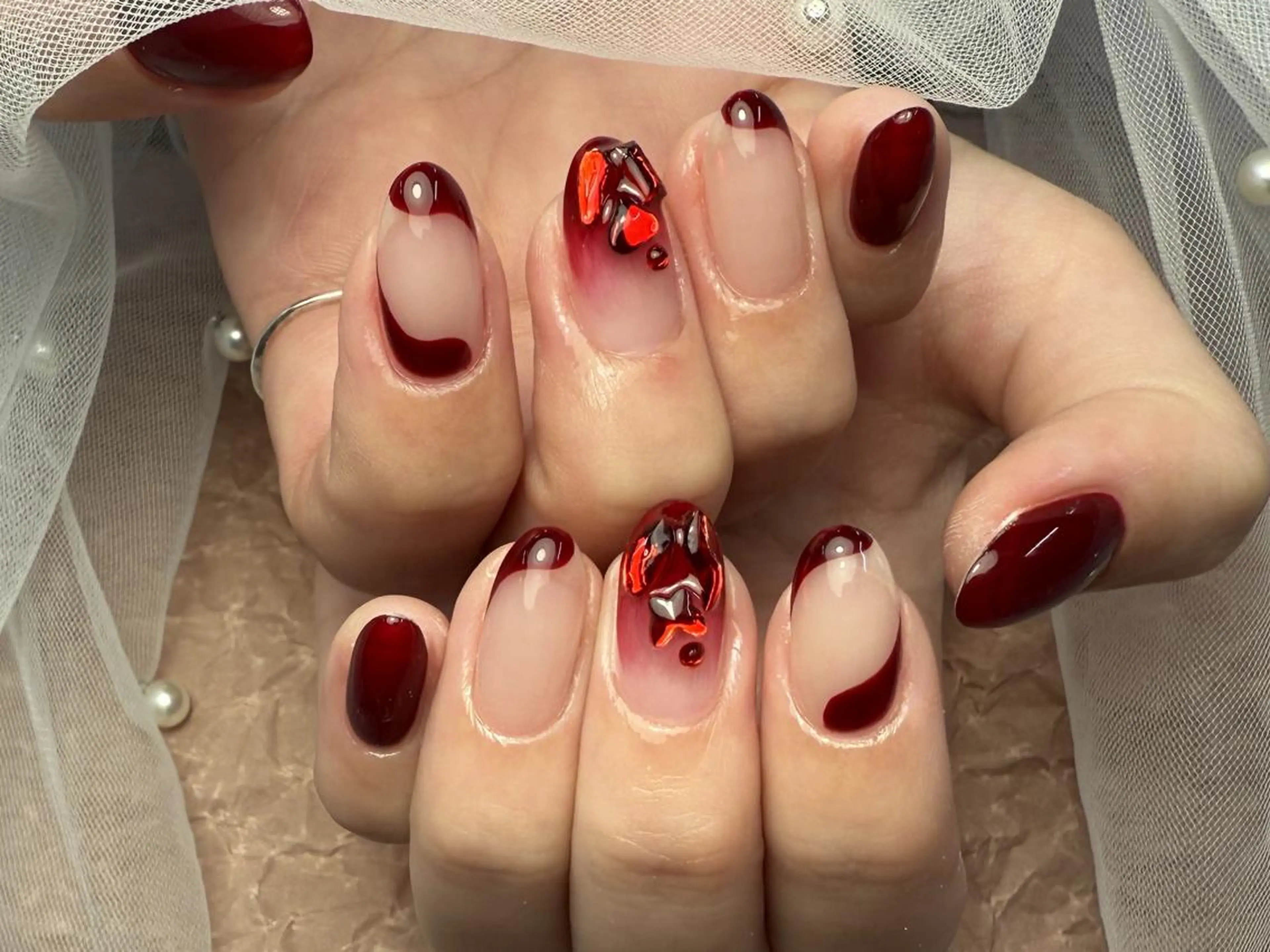 ネイル アートネイル クリアネイル ハンドネイル ToliyDeliy Nail Salonのネイルデザイン