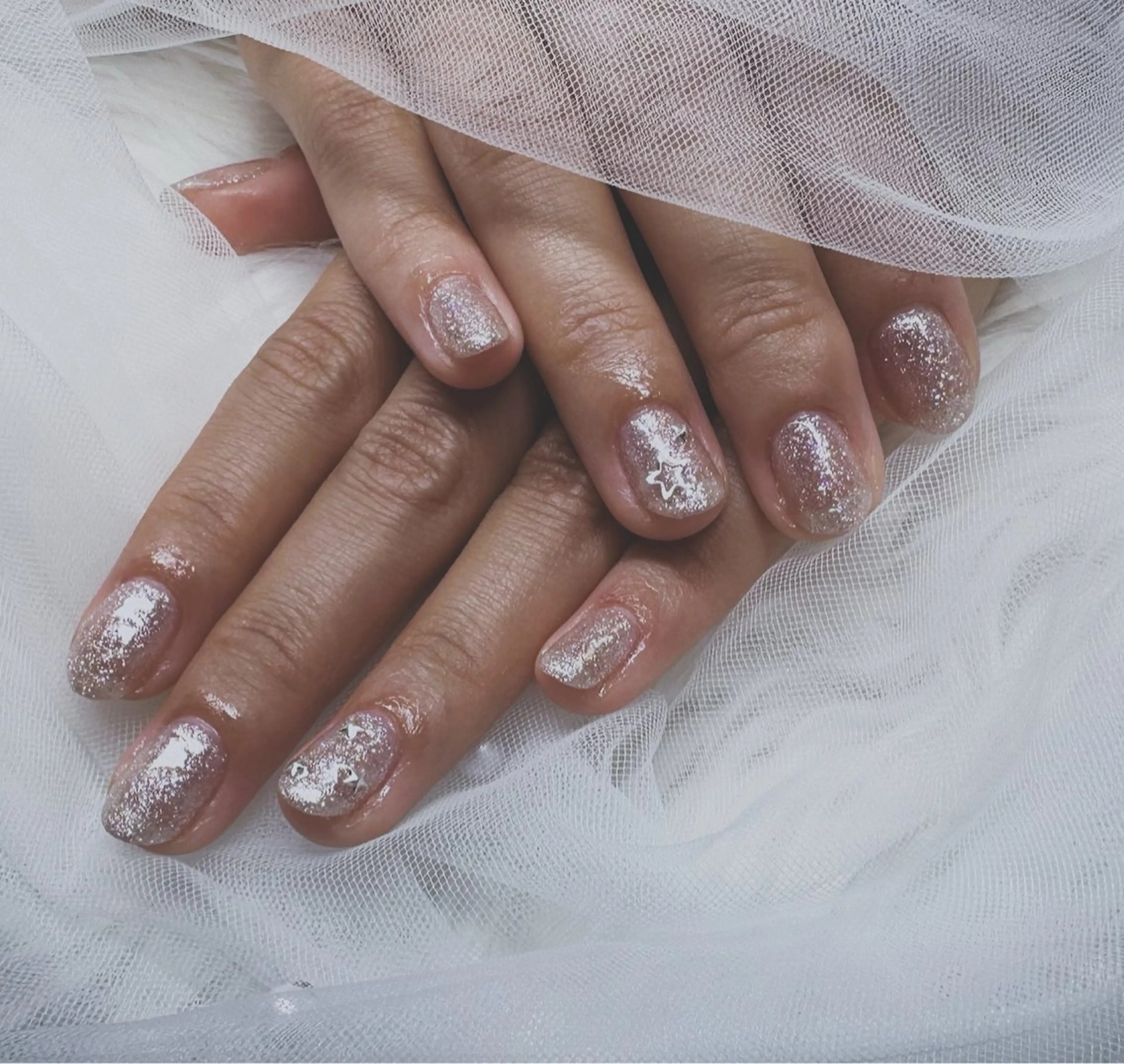 ネイル ラメ(グリッター) ワンカラーネイル touma Rinaのネイルデザイン